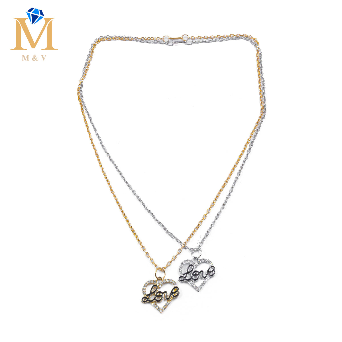 Collares en Pareja de corazón M8 Acero Inoxidable