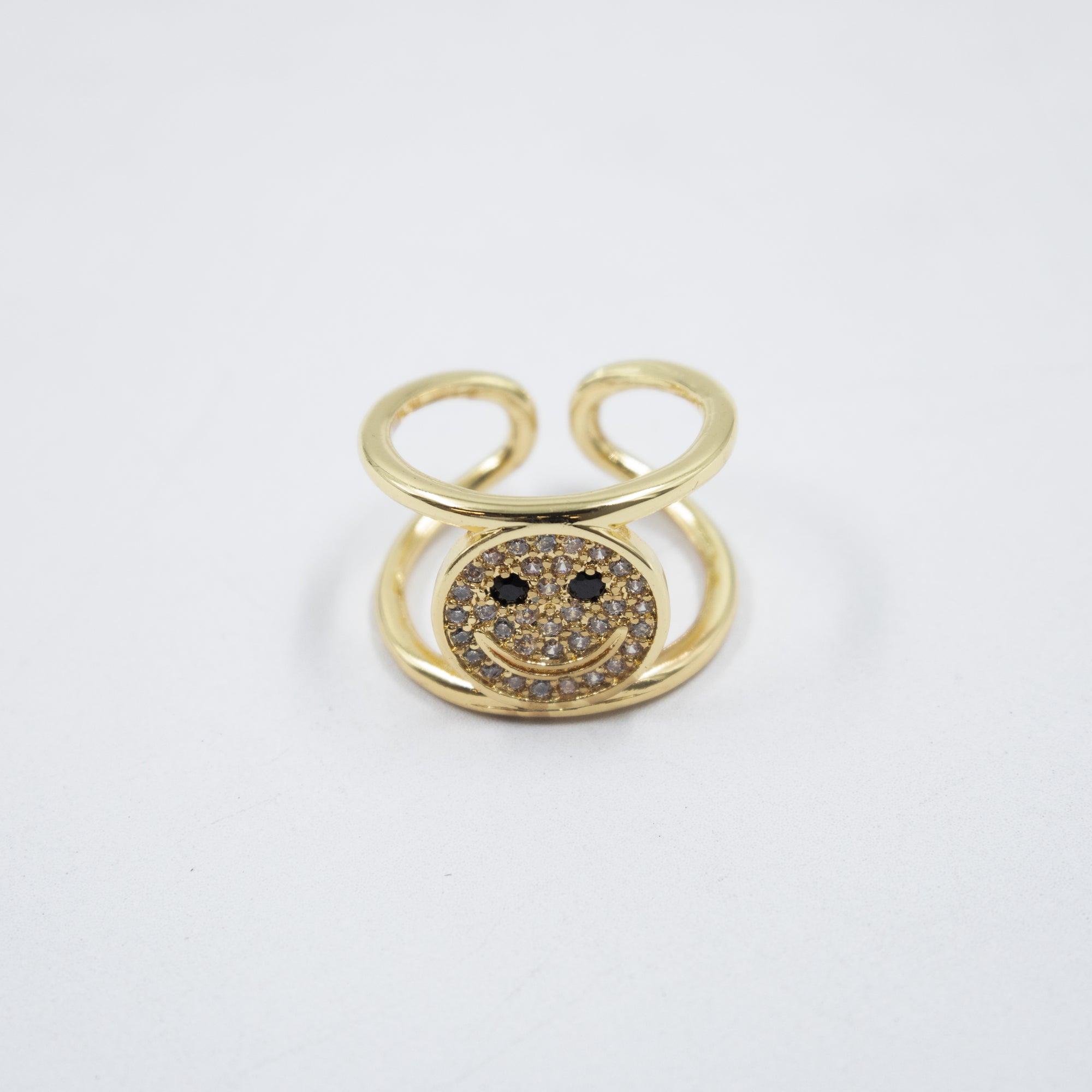 Anillos Dorados Ajustables de caritas M1 Oro Laminado