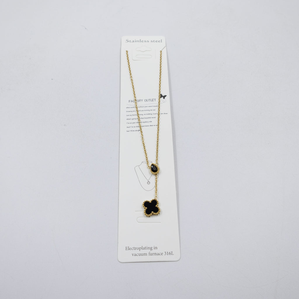 Collar Dorado de Trebol M1 Oro Laminado