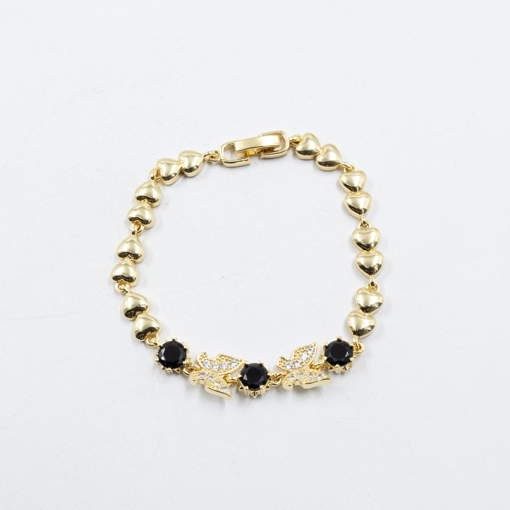Cadenas de Pulseras Doradas con Piedras M6 Oro Laminado