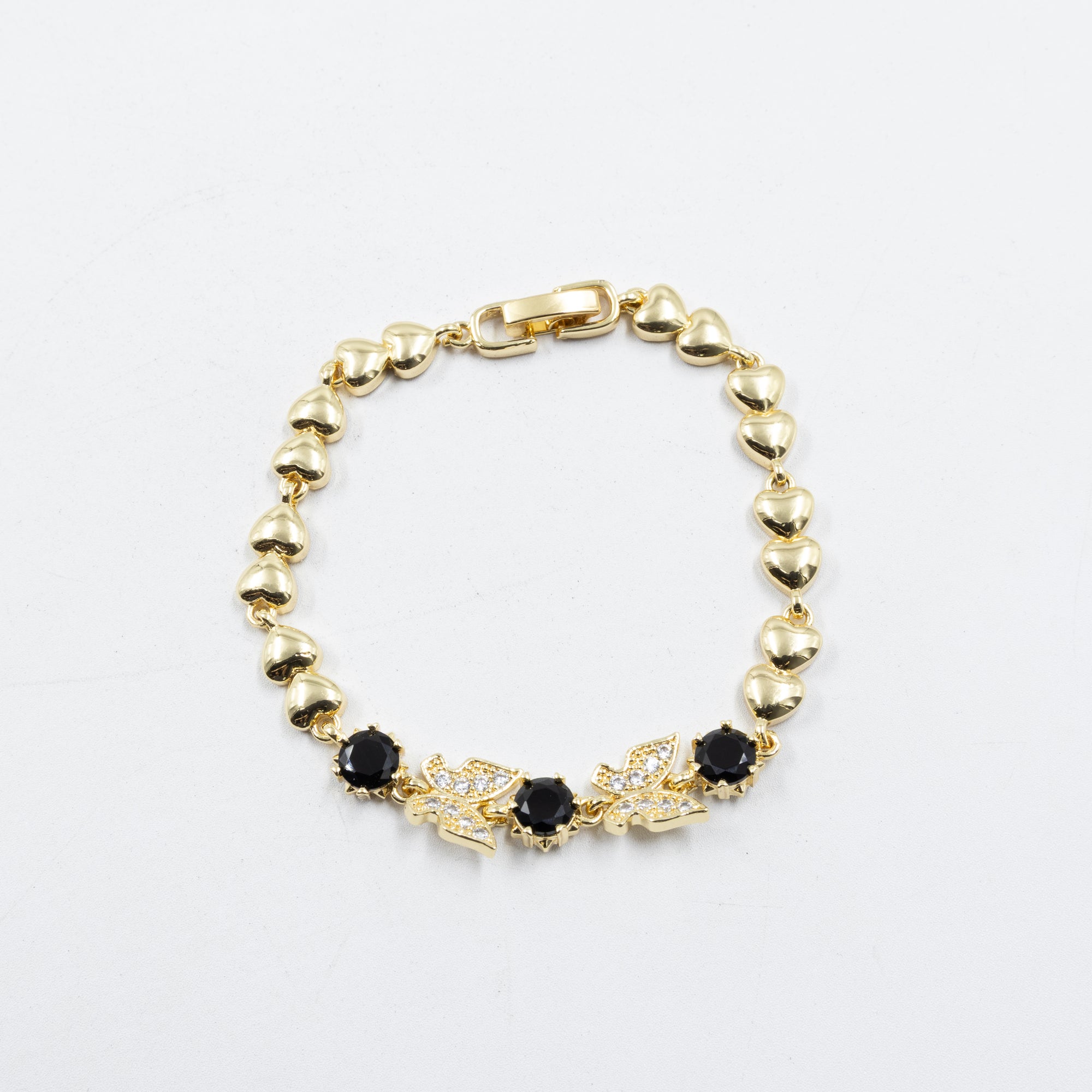 Cadenas de Pulseras Doradas con Piedras M6 Oro Laminado
