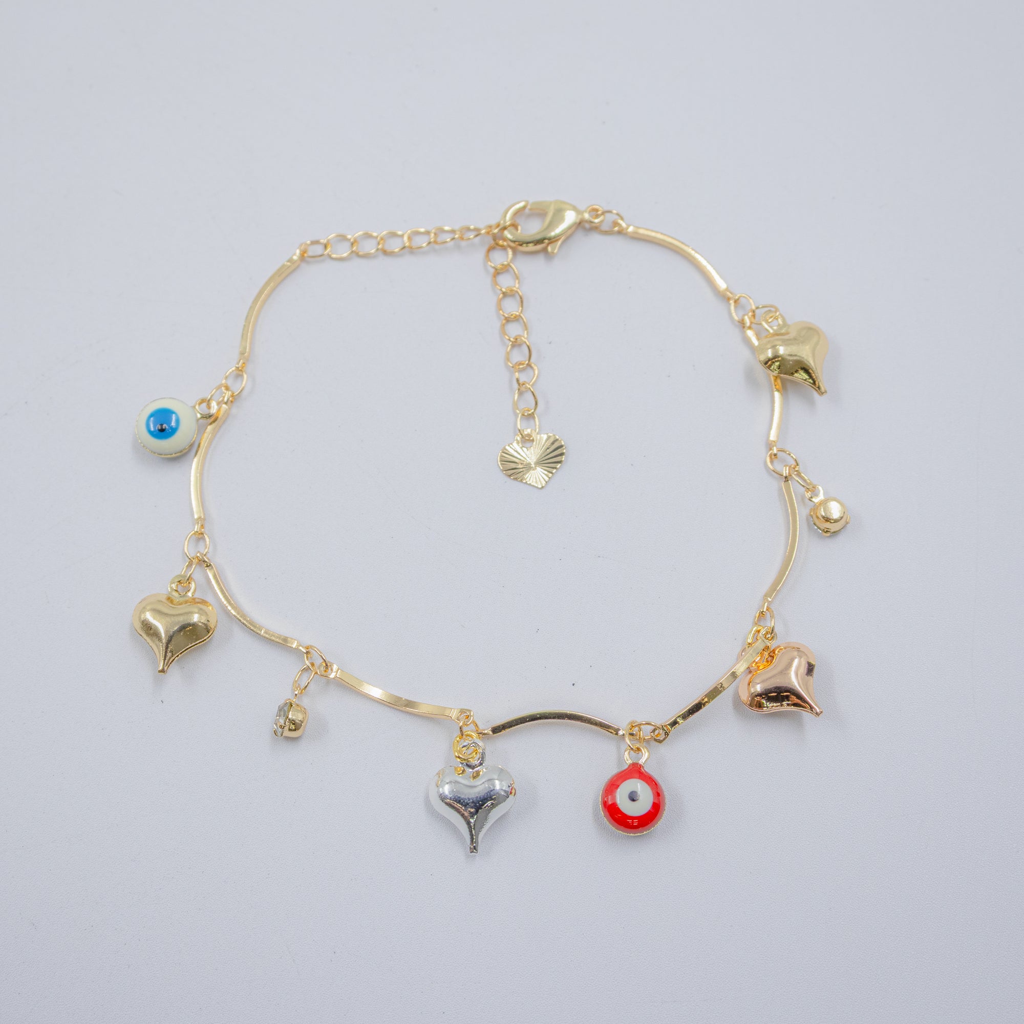 Pulsera Dorada de Ojo Turco M2 Oro Laminado
