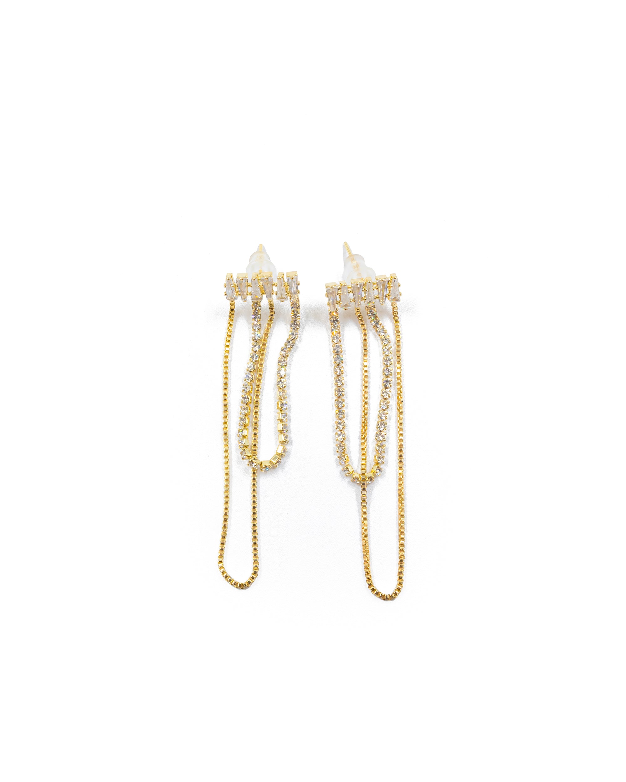 Aretes Largos Ansheli Dorados M6 Oro Laminado