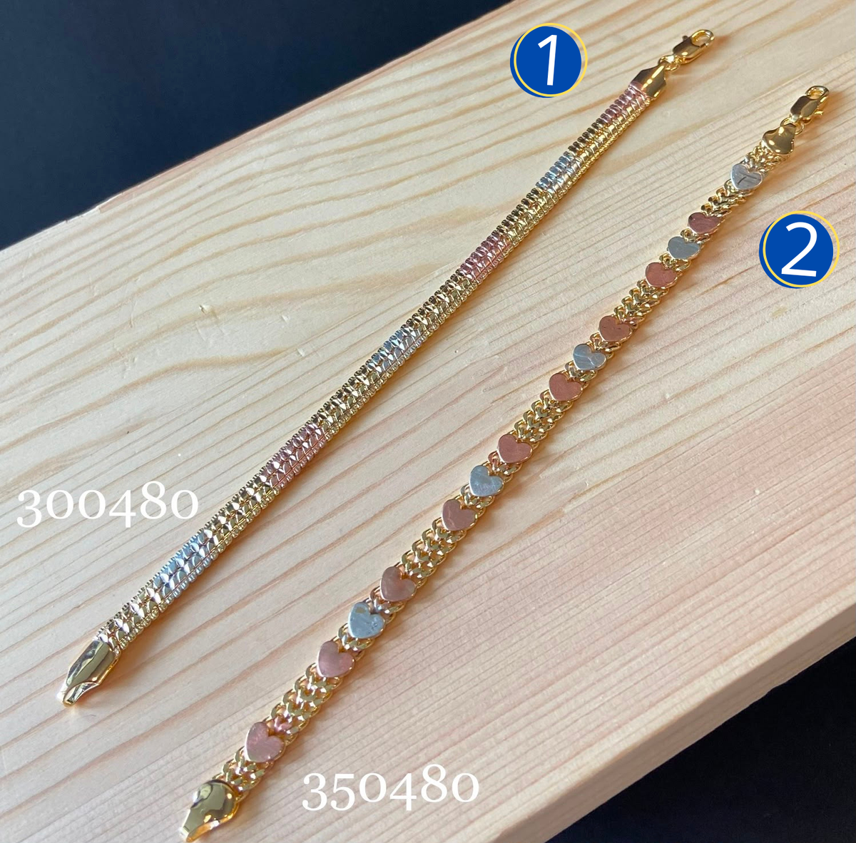 [12/SEPTIEMBRE/26] Pulseras Dorada con M5 Oro Laminado