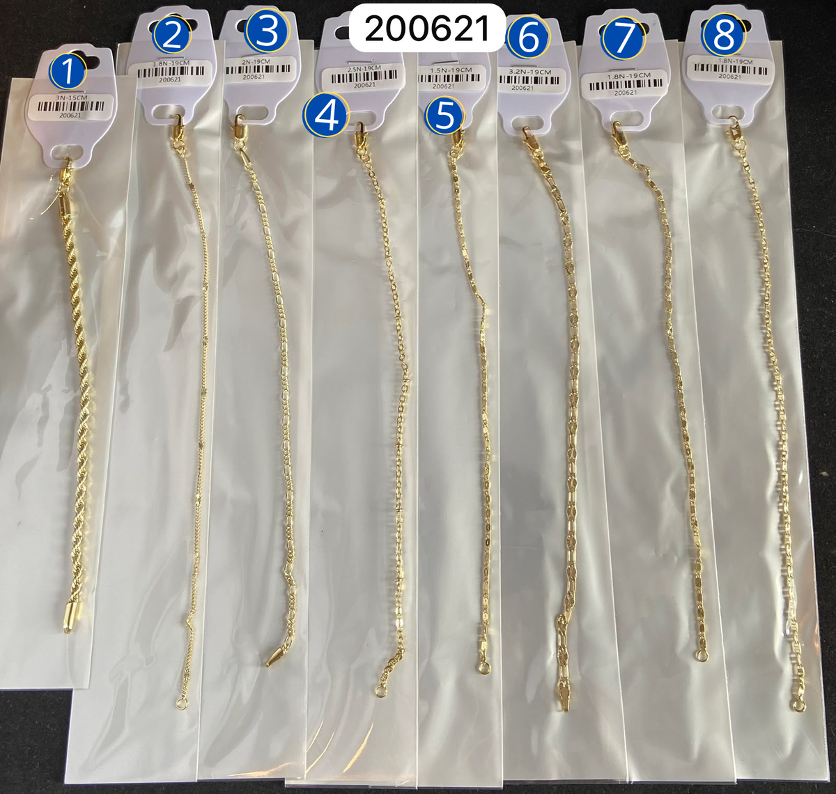 [12/SEPTIEMBRE/26] Pulsera Dorada de 19 cm M1 Oro Laminado