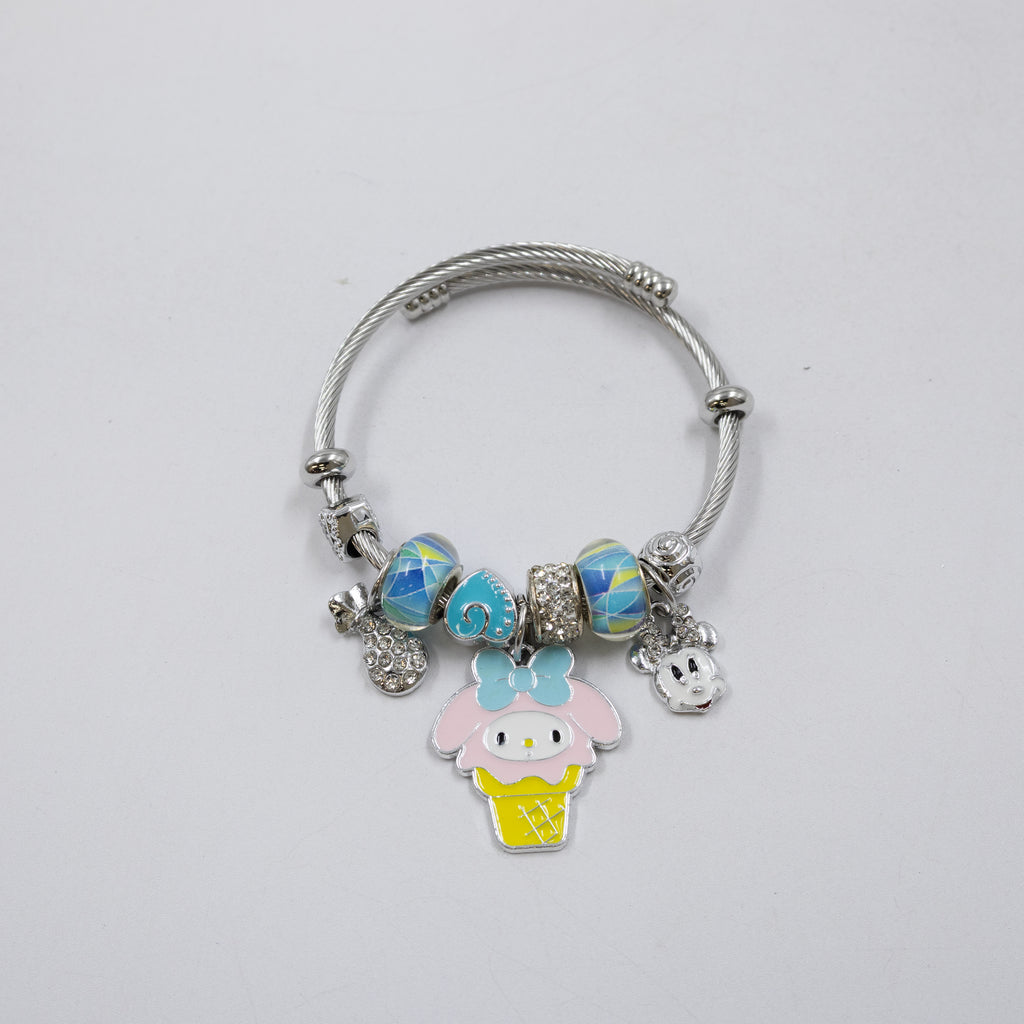Pulsera tipo Pandora Plateados M5 Oro Laminado