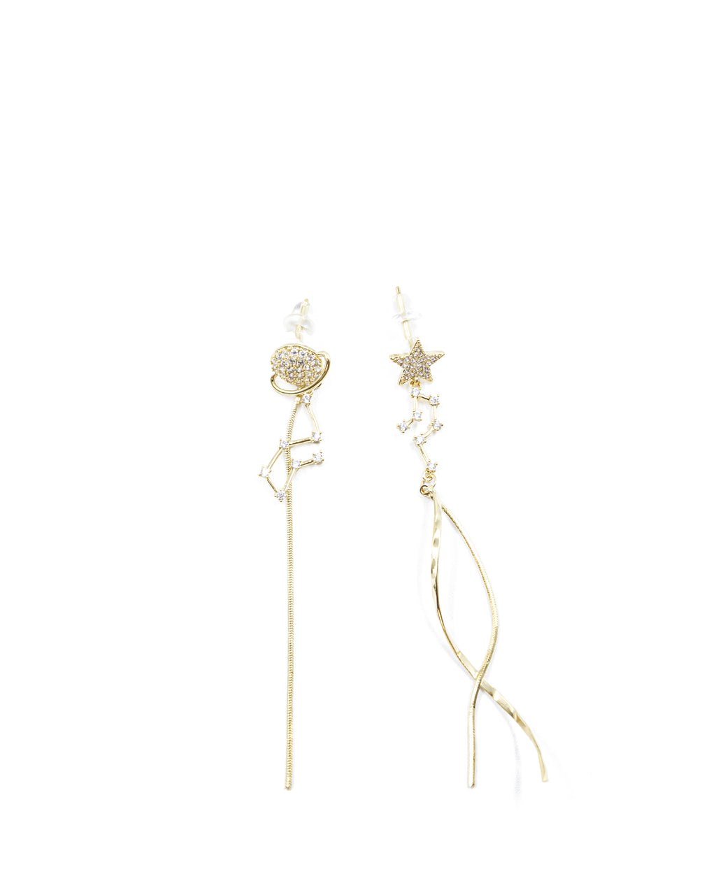 Aretes Largos Ansheli Dorados M8 Oro Laminado