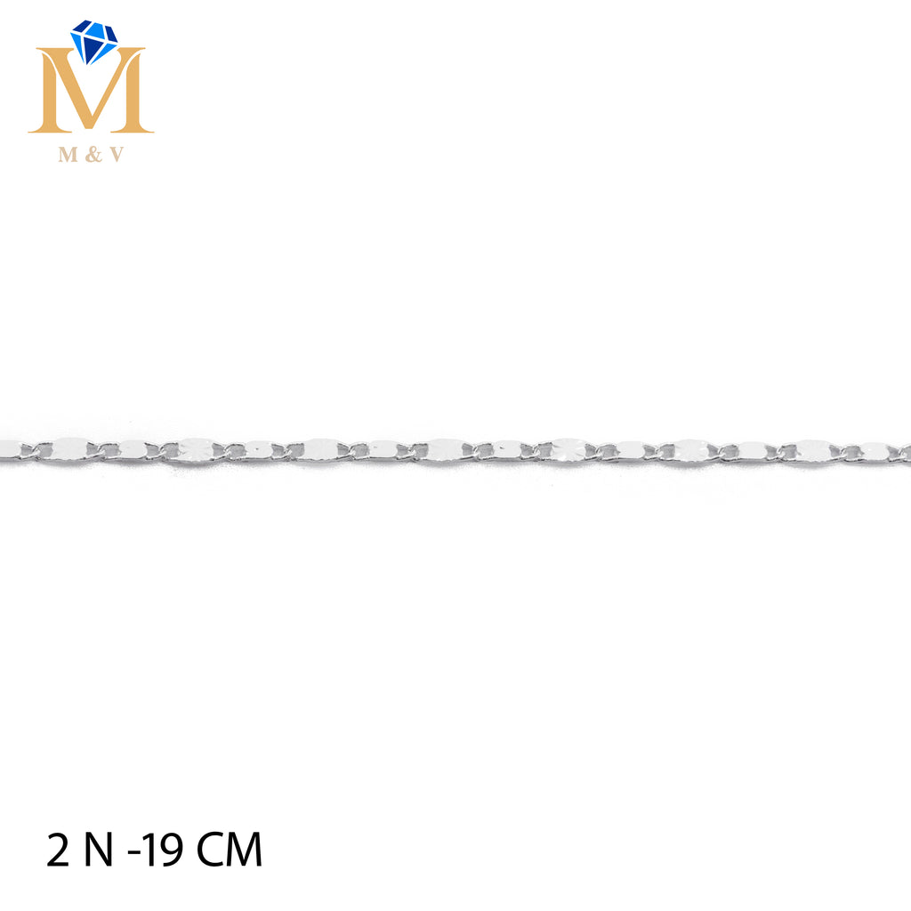 Pulseras Plateadas de 19 cm M1 Oro Laminado