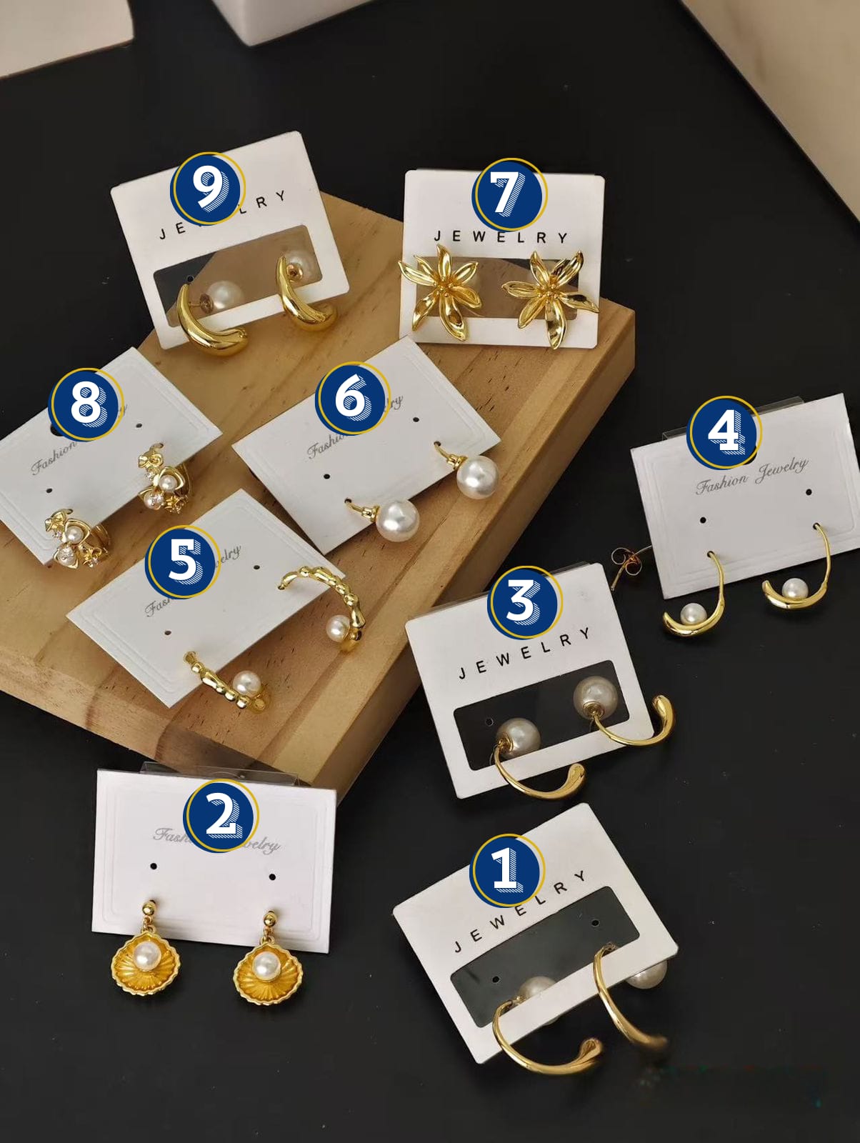 Aretes Dorado Elegante M2 Oro Laminado