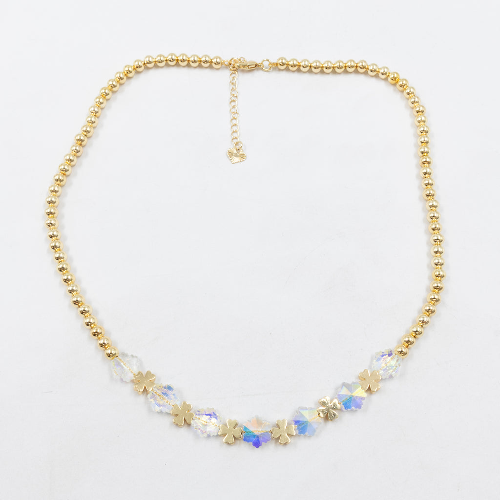 Collar Dorado de Cuentas M1 Oro Laminado