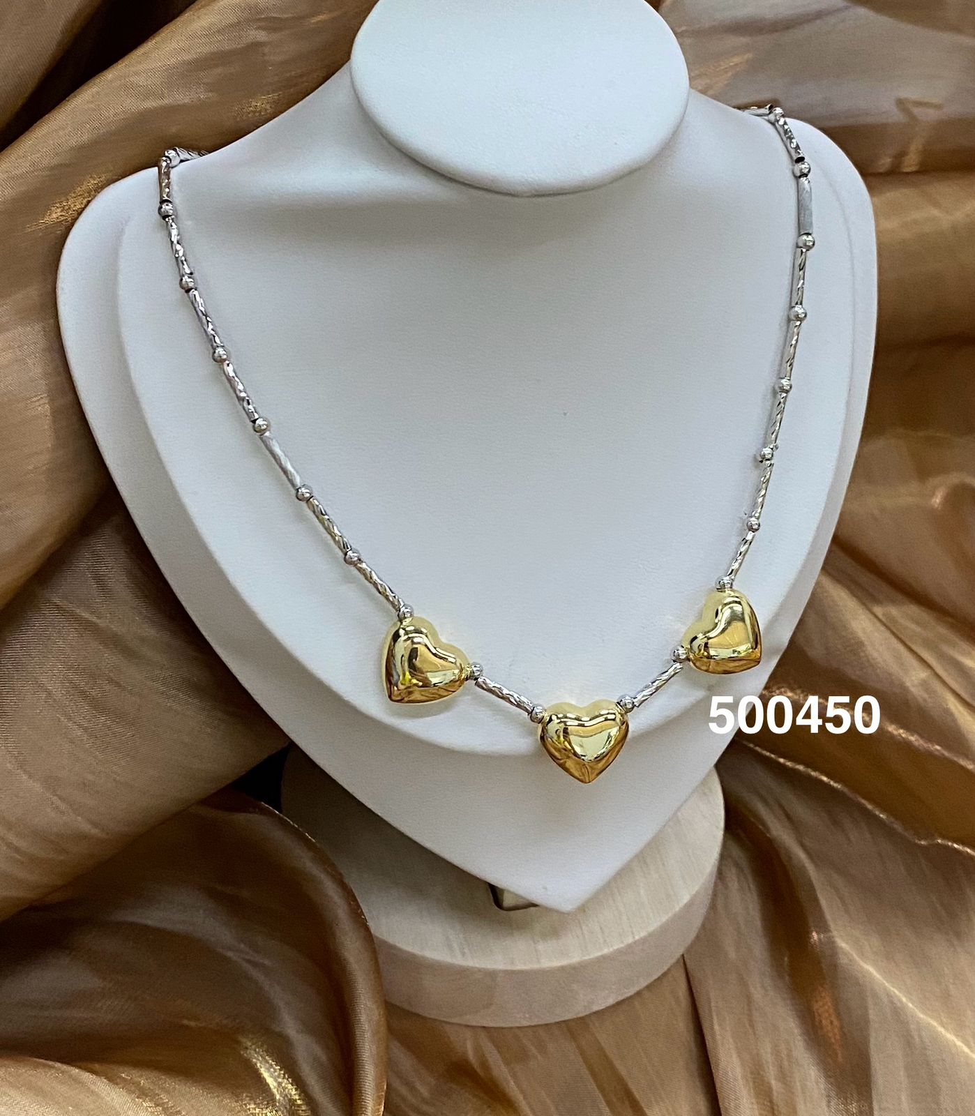 Collares Dorados de Cuentas M1 Oro Laminado