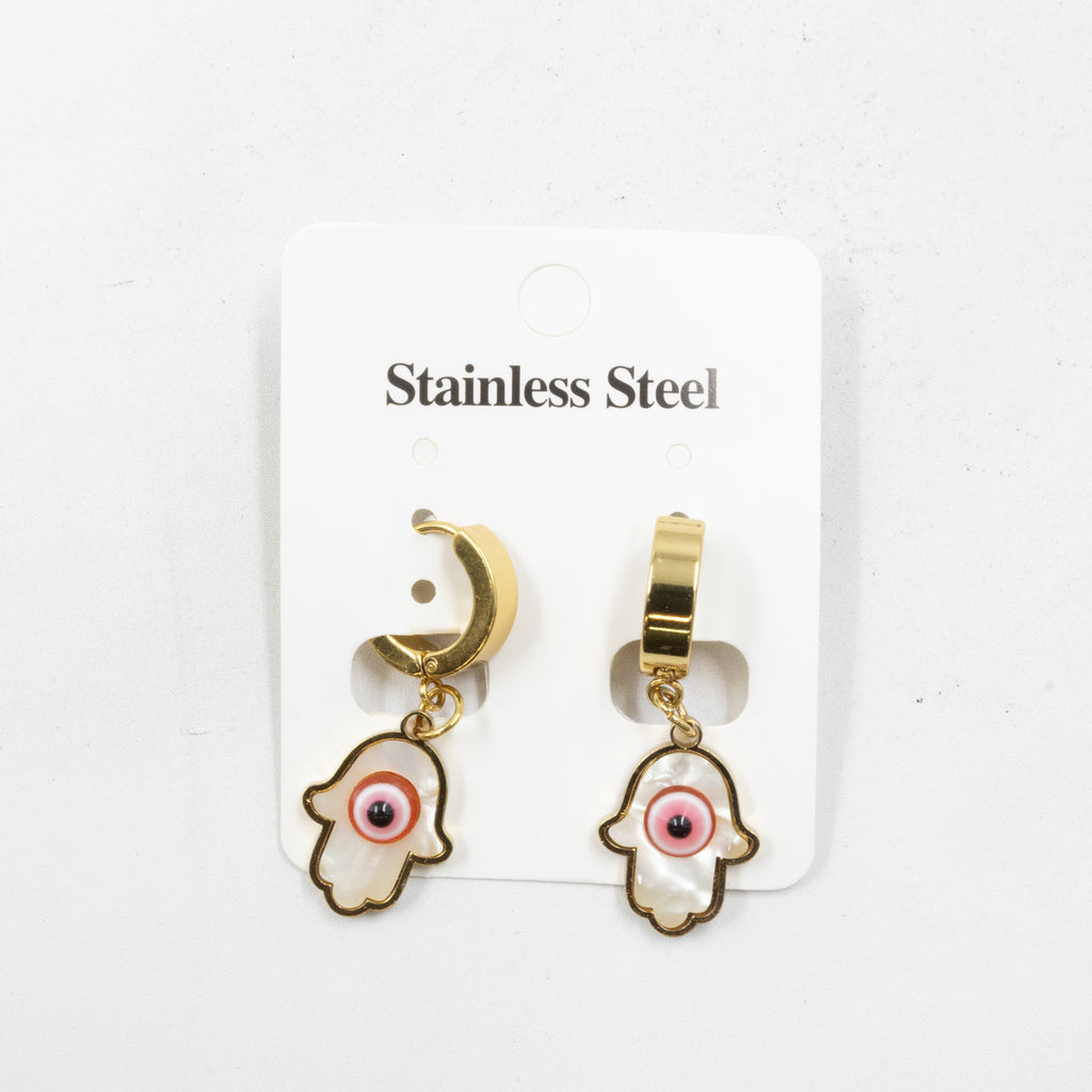 Aretes Dorados de Ojo Turco M1 Oro Laminado