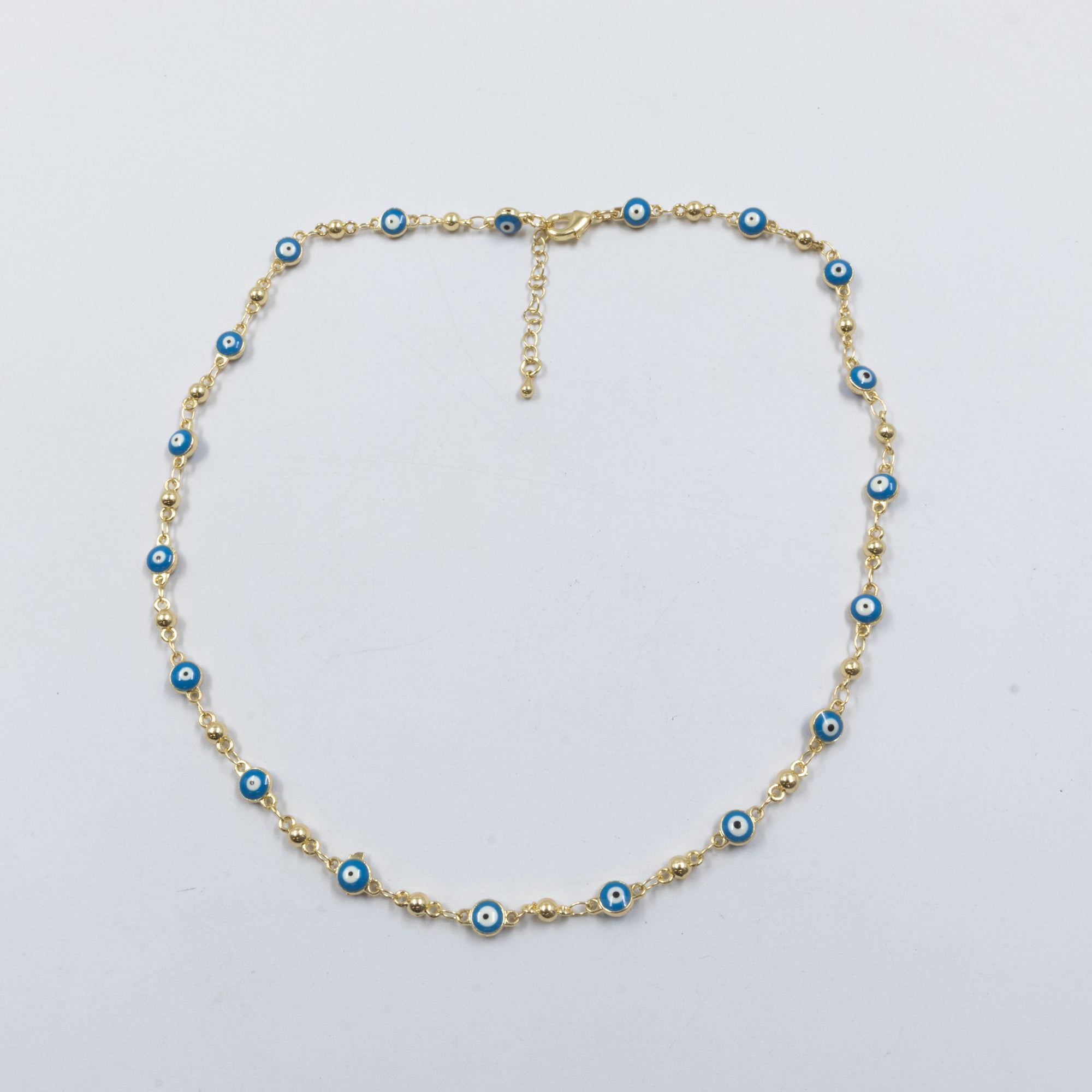 Collar Dorado de Ojo Turco M3 Oro Laminado
