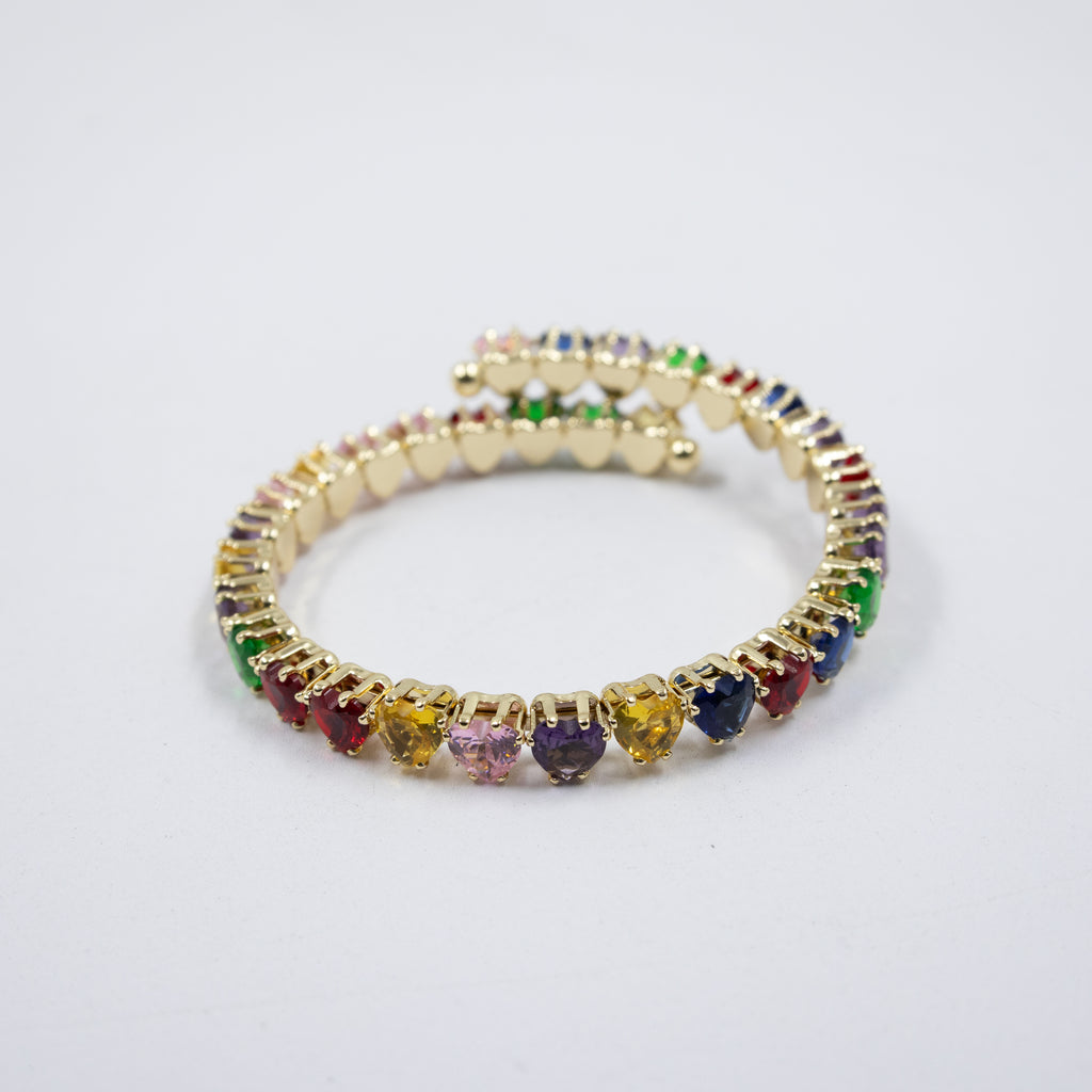 Pulseras Doradas con Piedras M4 Oro Laminado