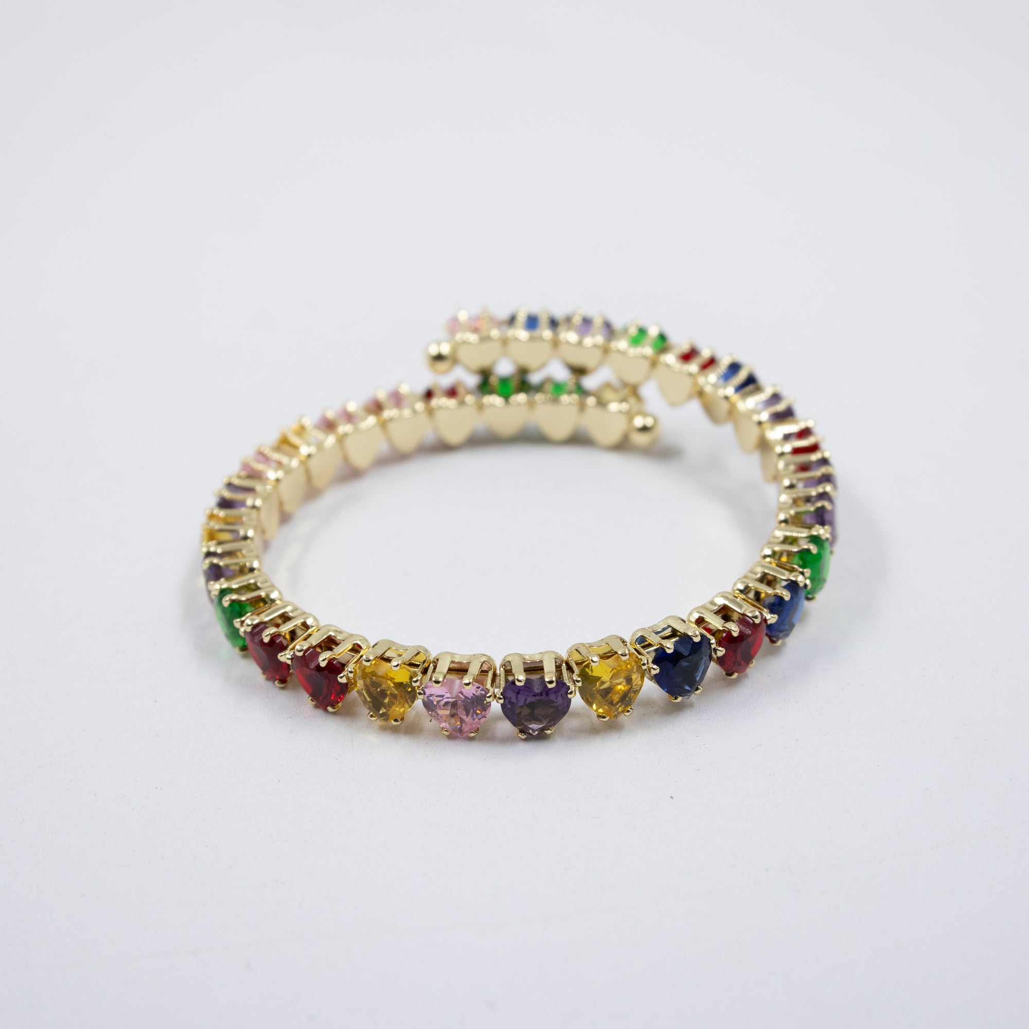 Pulseras Doradas con Piedras M4 Oro Laminado