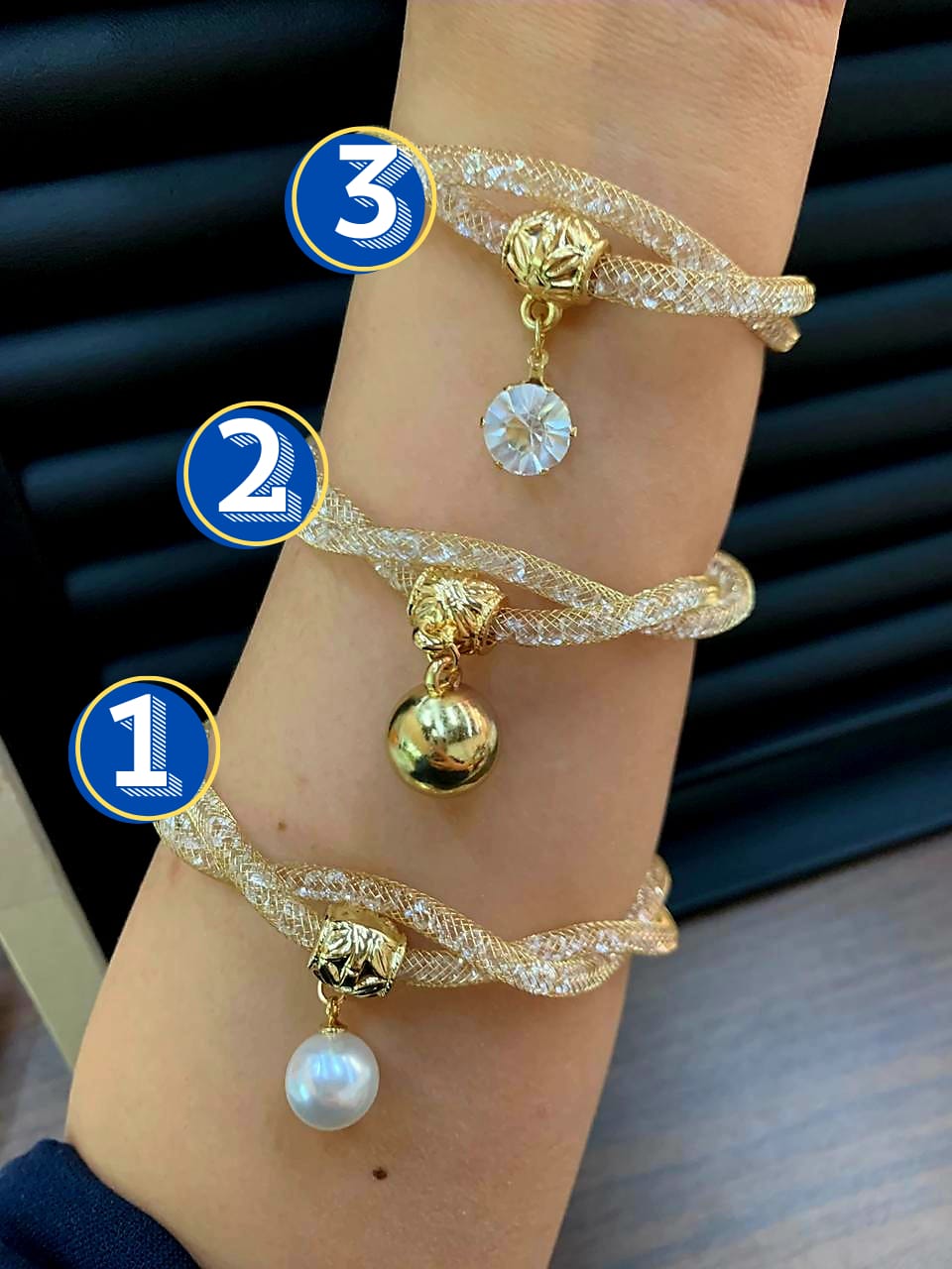 Pulsera Malla Dorada M2 Oro Laminado