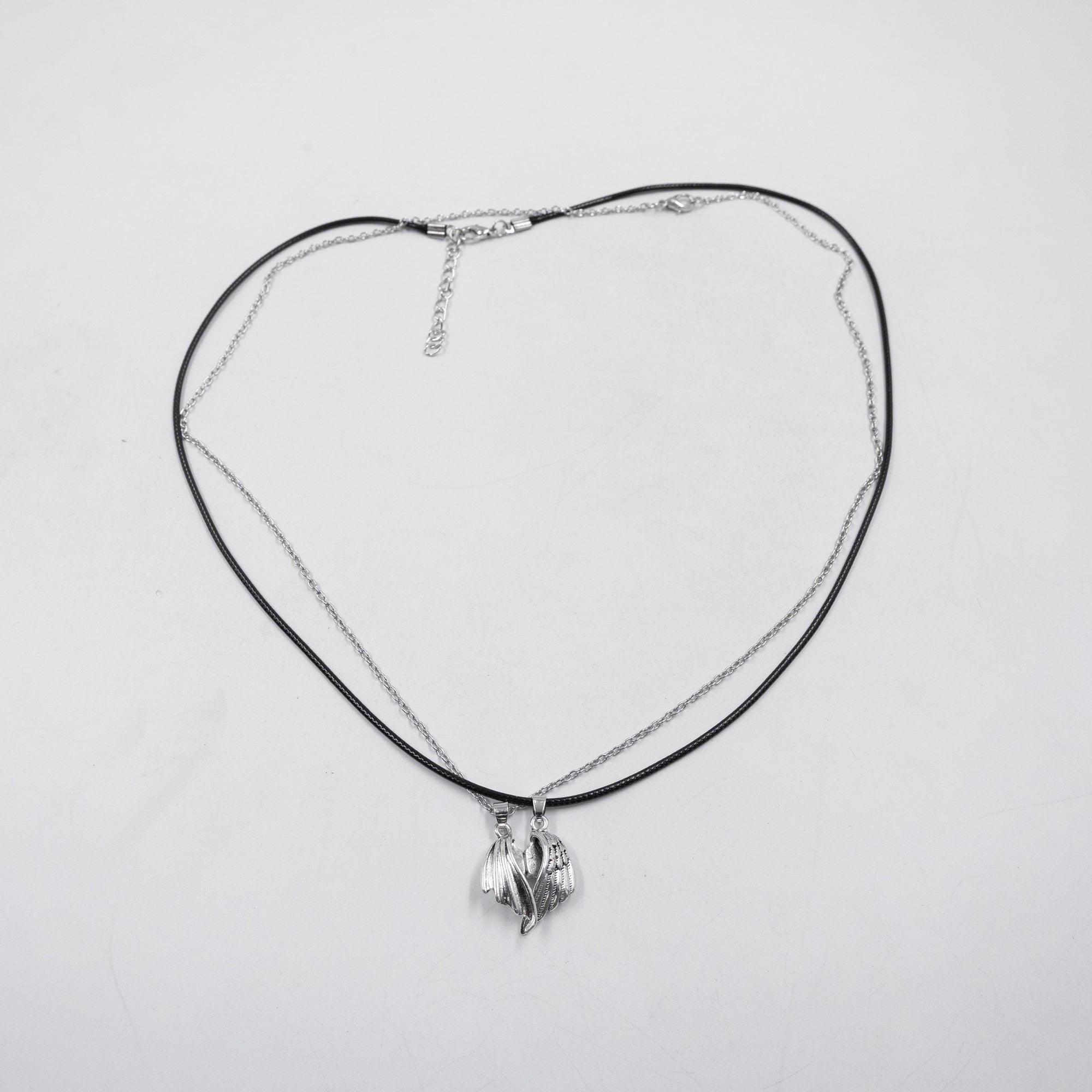 Collar en Pareja Plateado M1 Acero Inoxidable