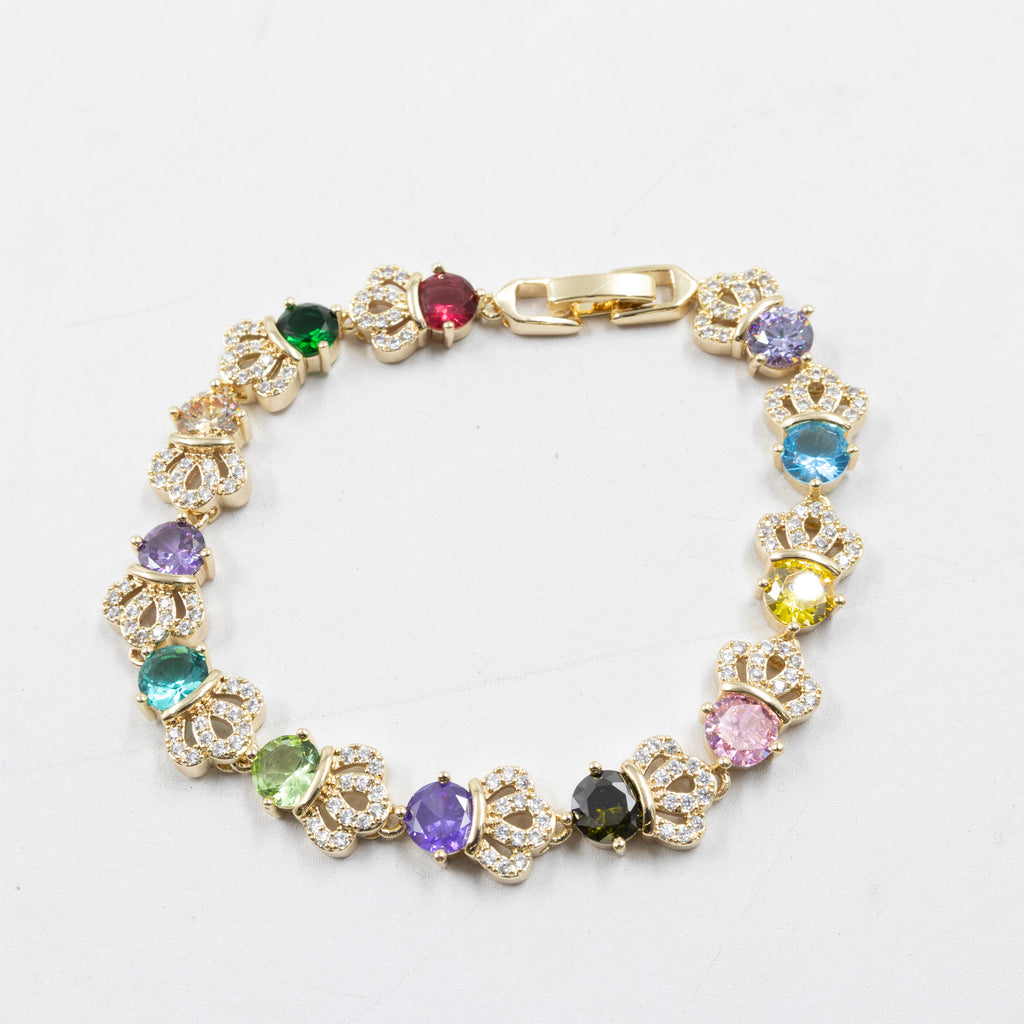 Pulseras Doradas con Piedras M13 Oro Laminado