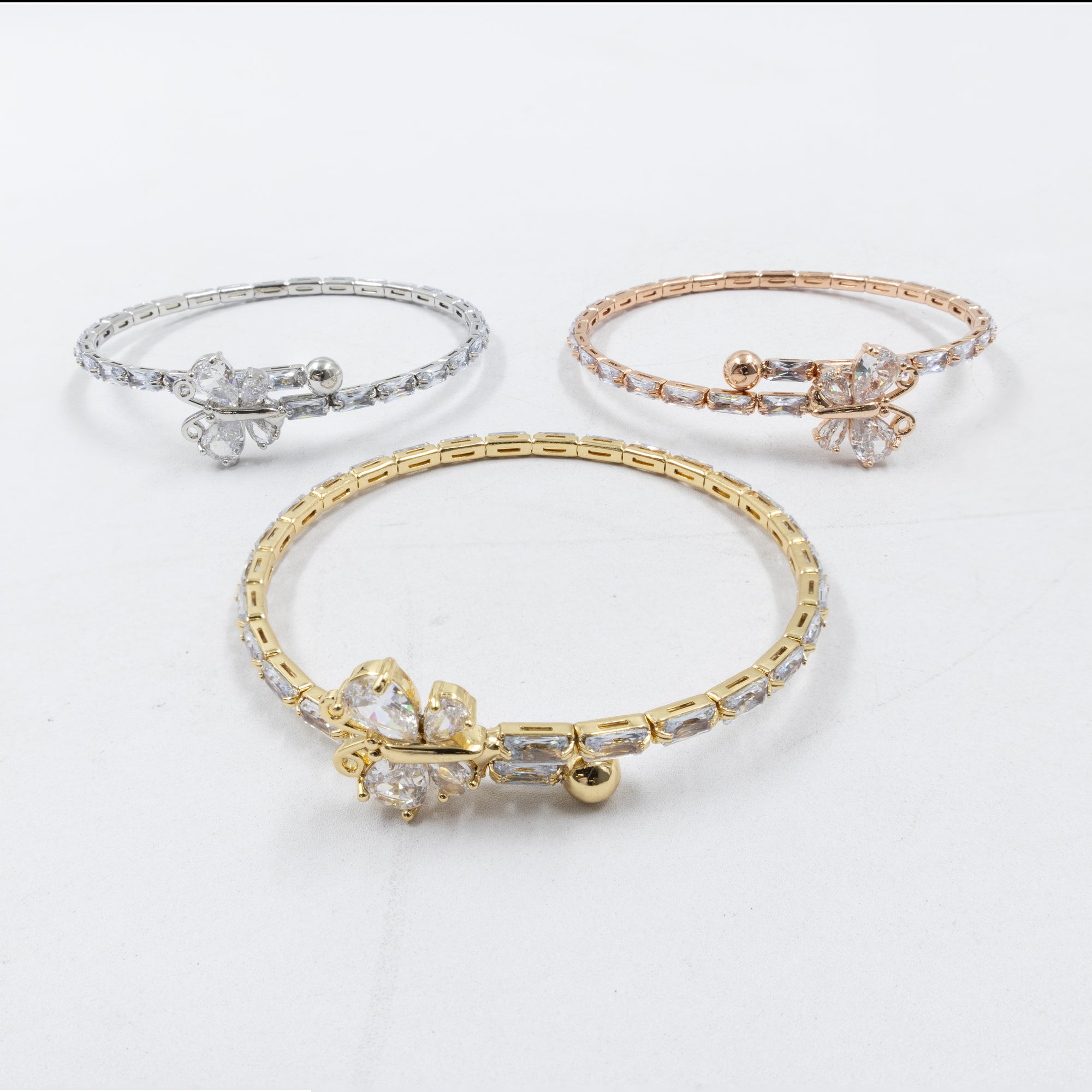 Pulseras Ajustables de tres colores M1 Oro Laminado