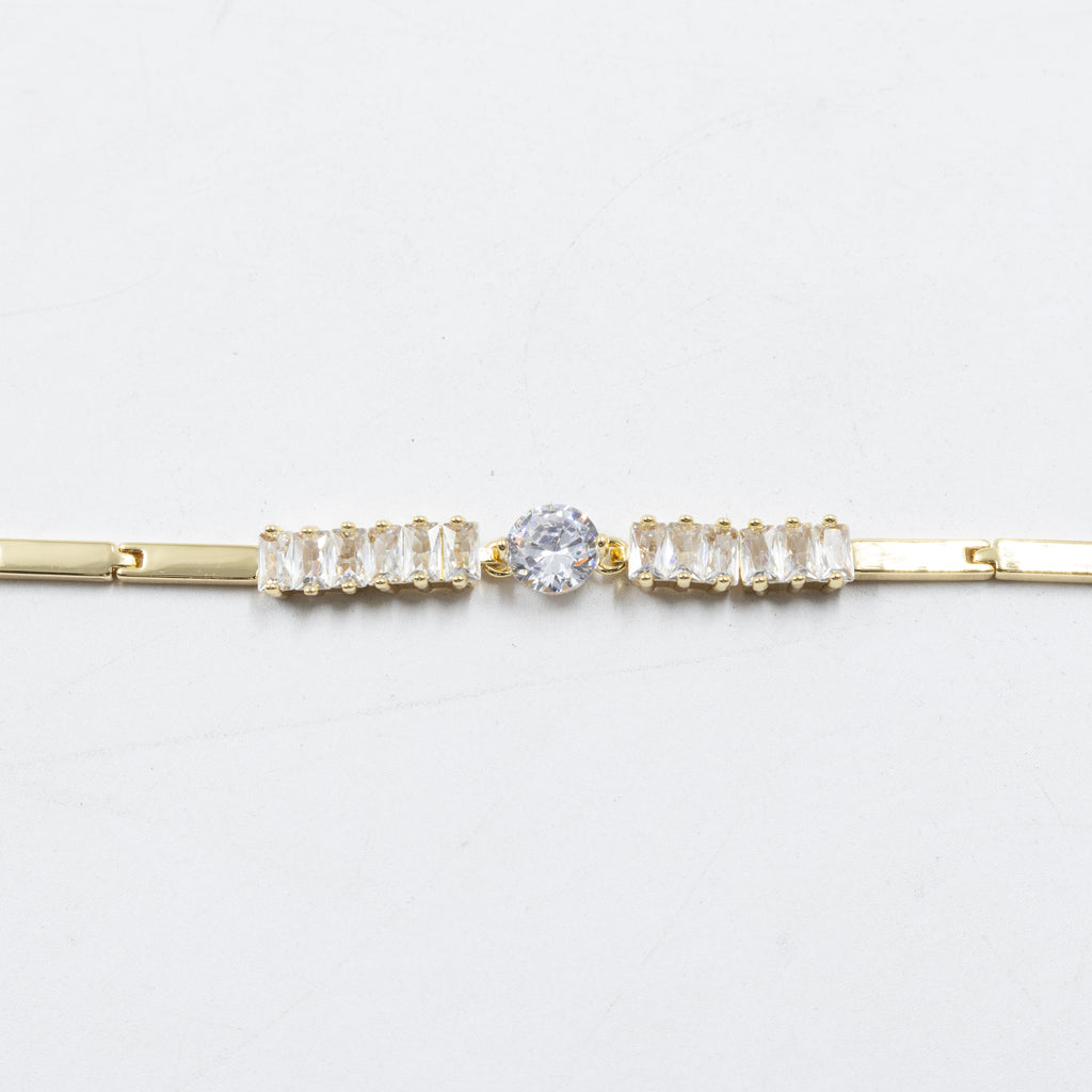 Pulseras Doradas con Piedras M11 Oro Laminado