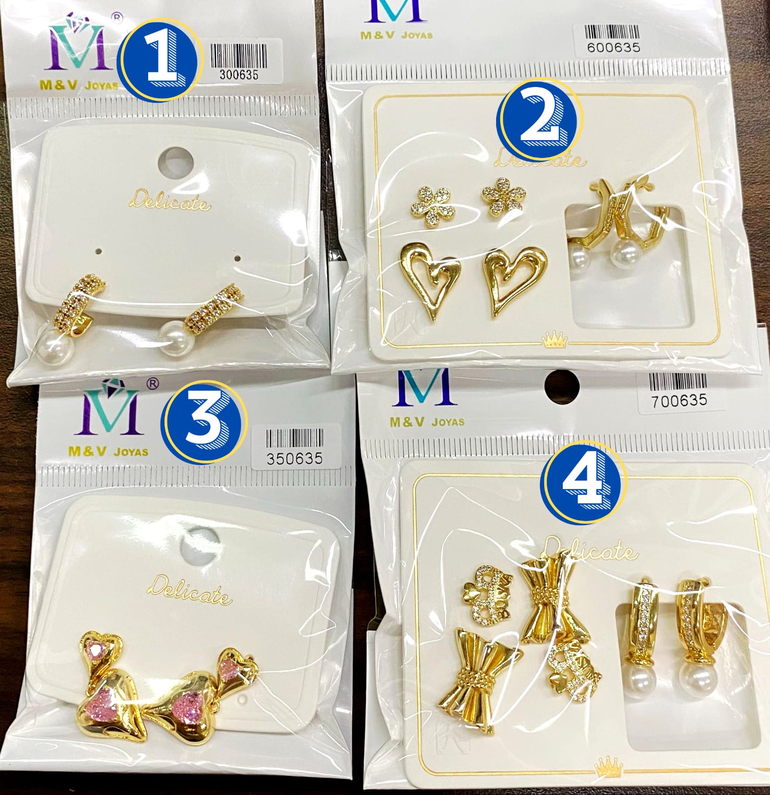 Arete Dorado M2 Oro Laminado