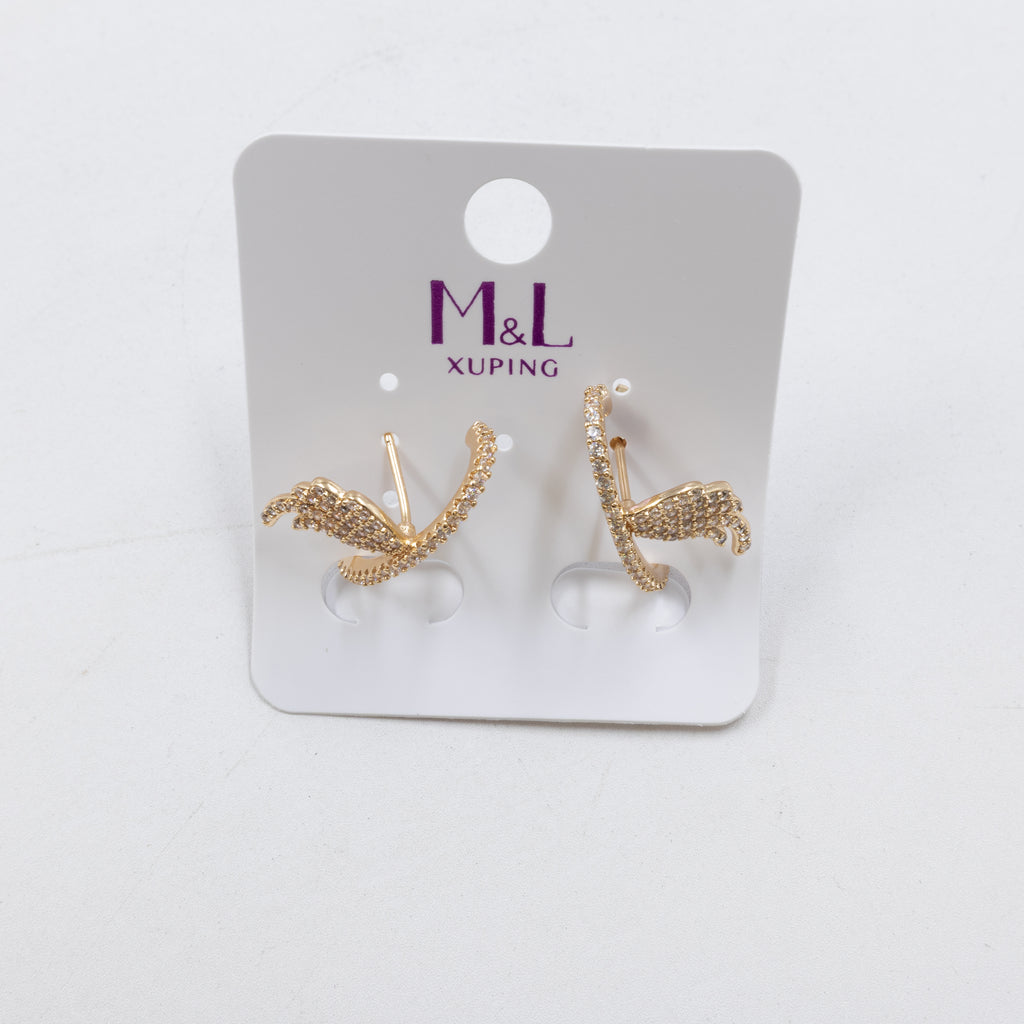 Aretes Dorados Xuping de Aro M12 Oro Laminado
