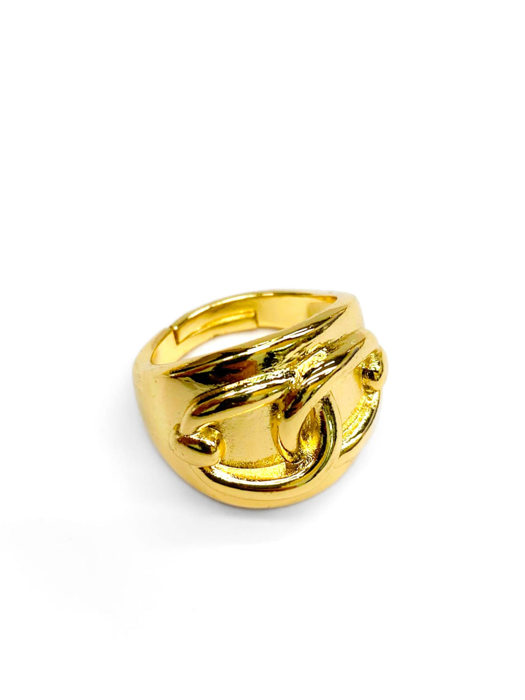 Anillo Dorado Liso Ajustable Oro Laminado