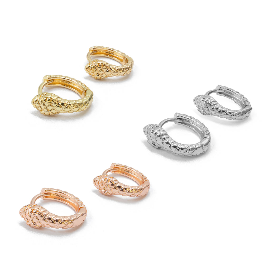 Paquete de 3 pares de Arracadas M2 Oro Laminado