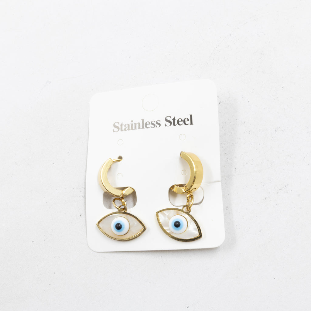 Aretes  Dorados de Ojo Turco M2 Oro Laminado