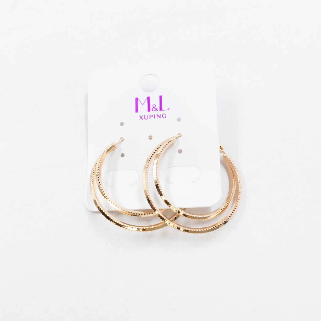 Aretes Dorados Xuping de Aro M8 Oro Laminado