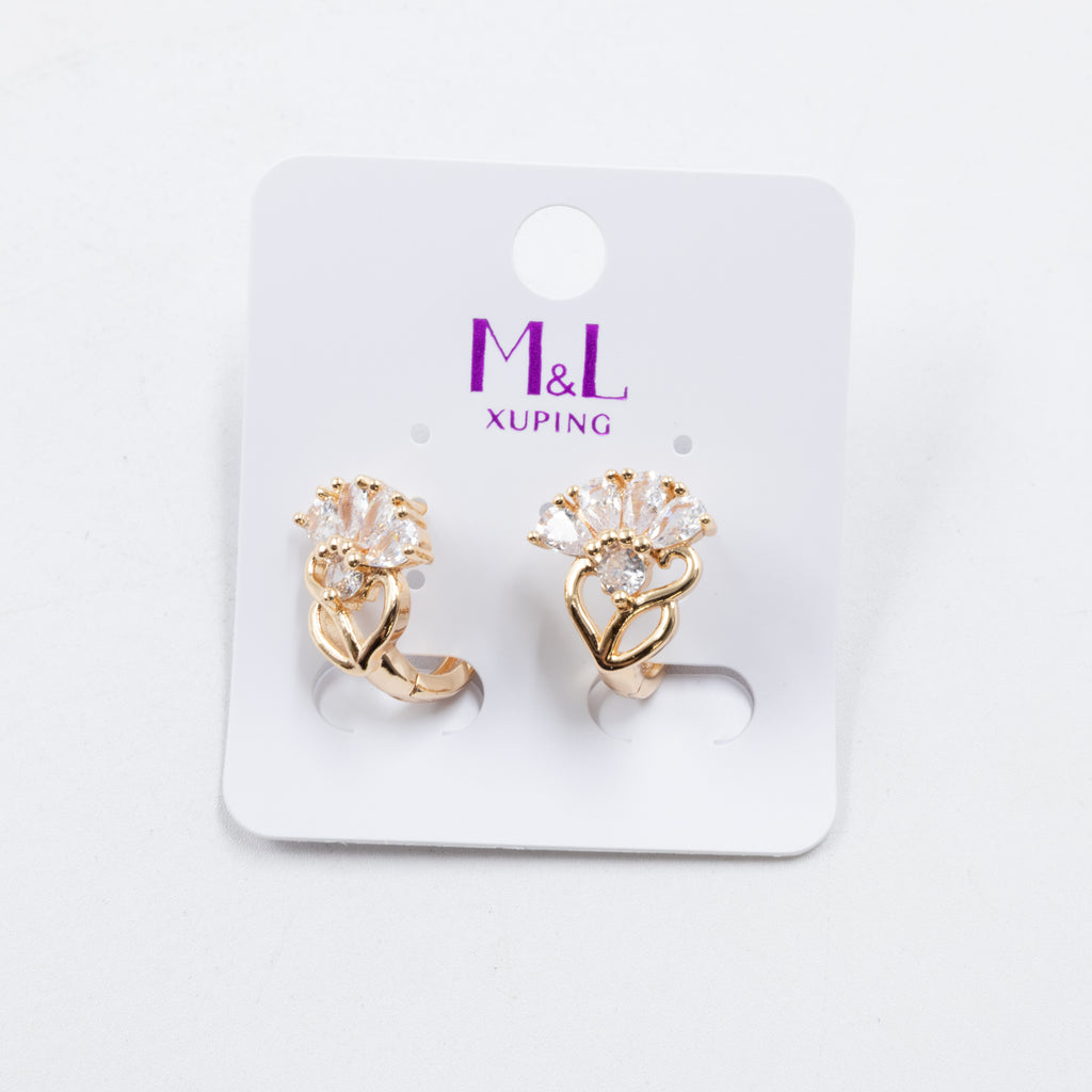 Aretes Dorados Xuping de Aro M3 Oro Laminado
