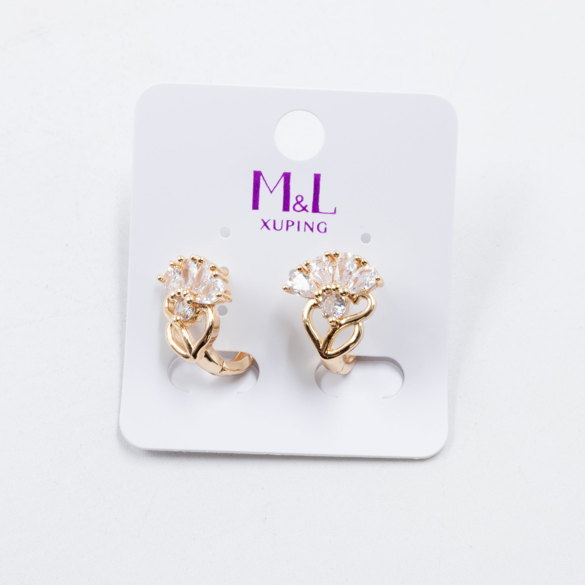 Aretes Dorados Xuping de Aro M3 Oro Laminado