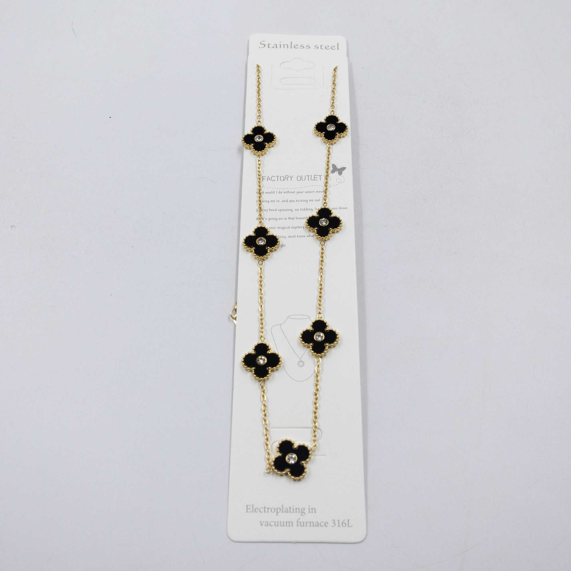 Collar Dorado de Trebol M3 Oro Laminado