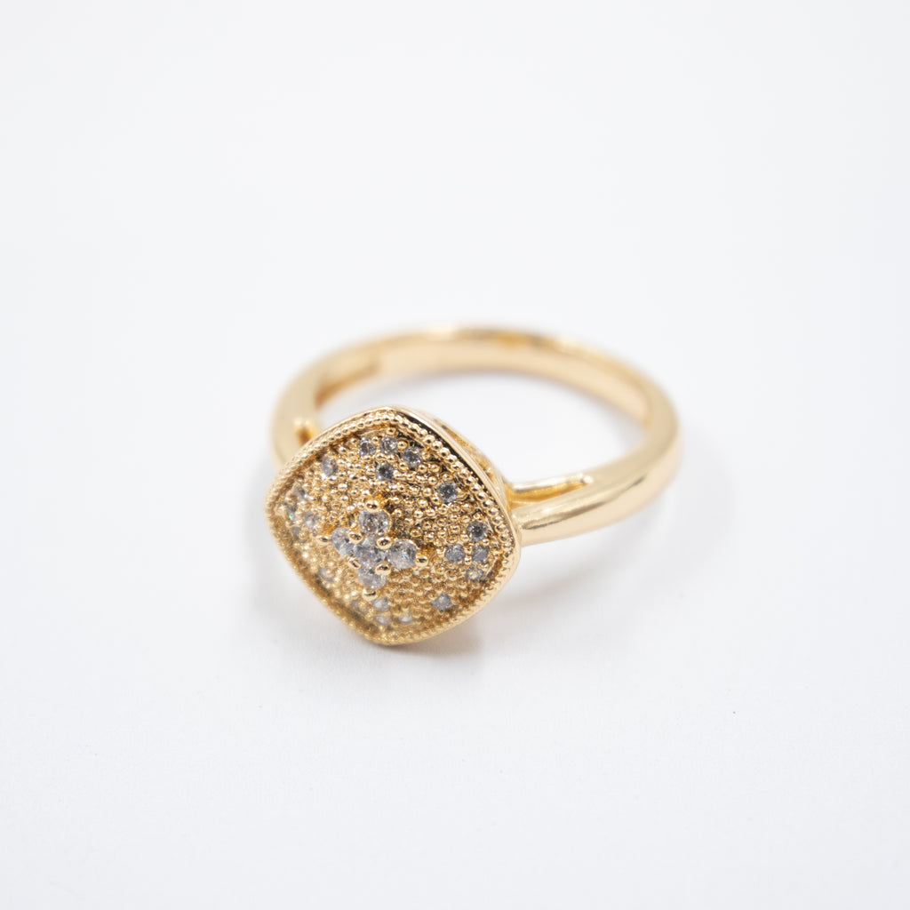 Anillos Dorados Xuping con Piedras M1 Oro Laminado