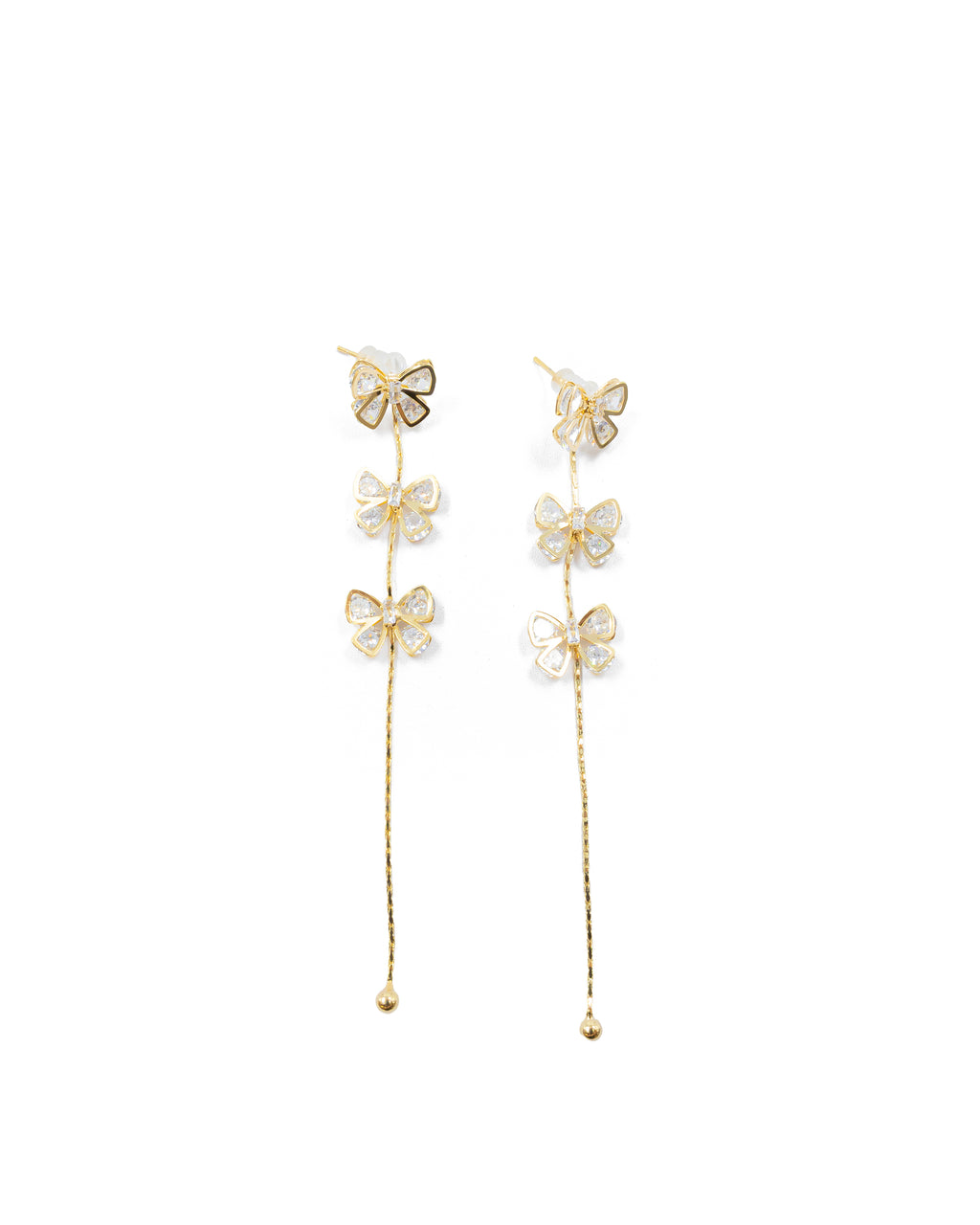 Aretes Largos Ansheli Dorados M7 Oro Laminado