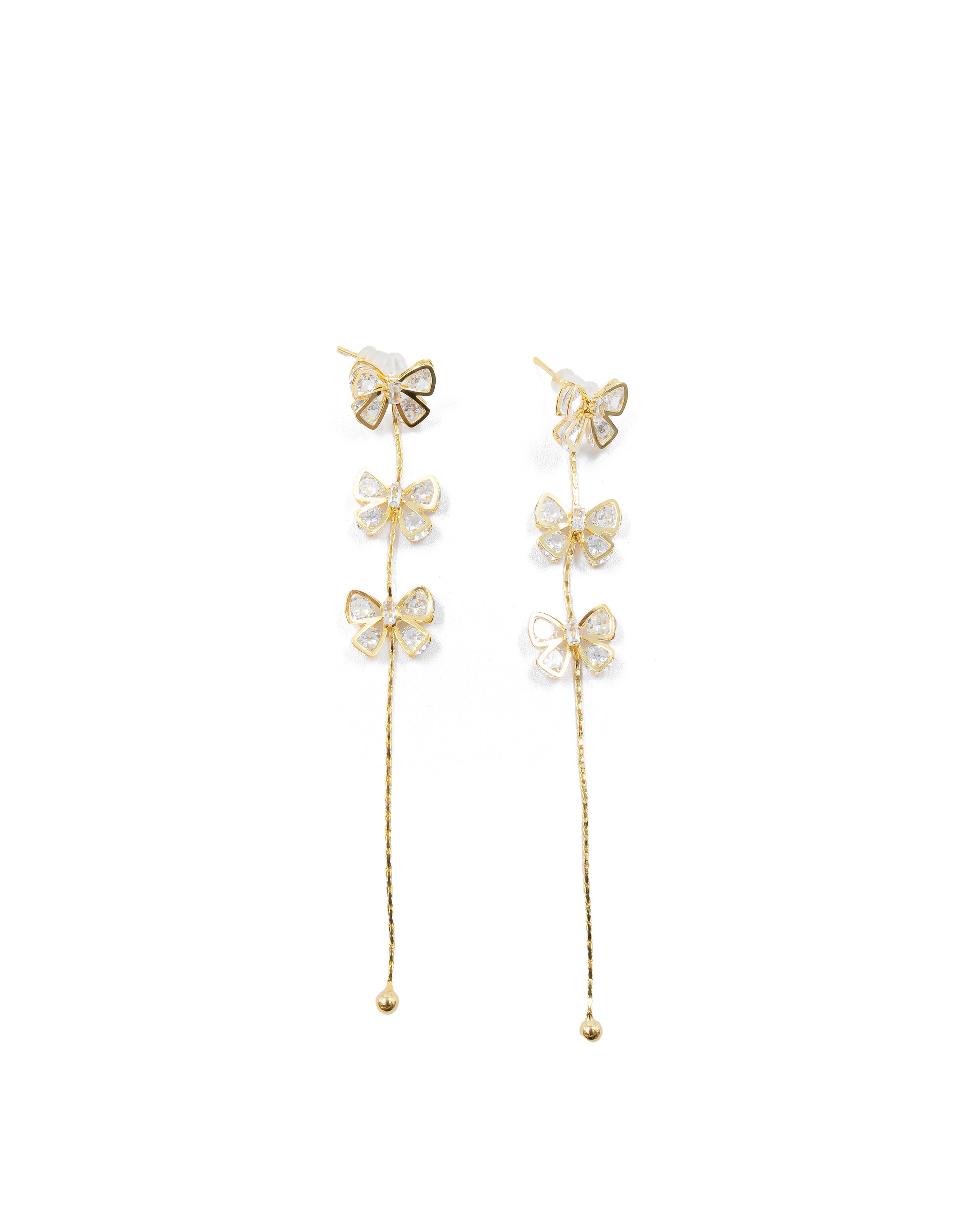 Aretes Largos Ansheli Dorados M7 Oro Laminado