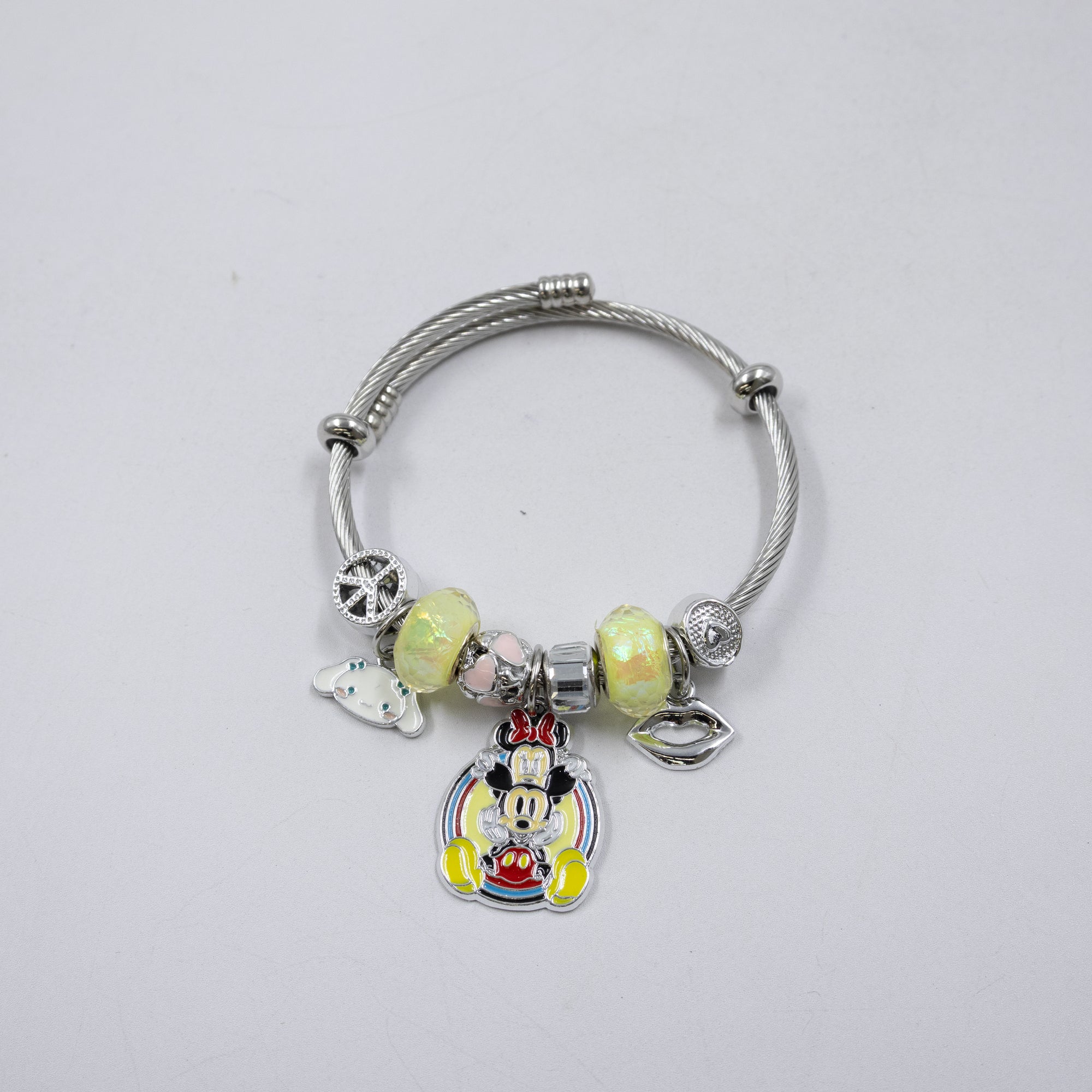 Pulsera tipo Pandora Plateados M7 Oro Laminado