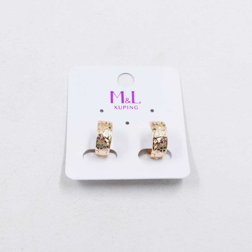 Aretes Xuping Dorados M5 Oro Laminado