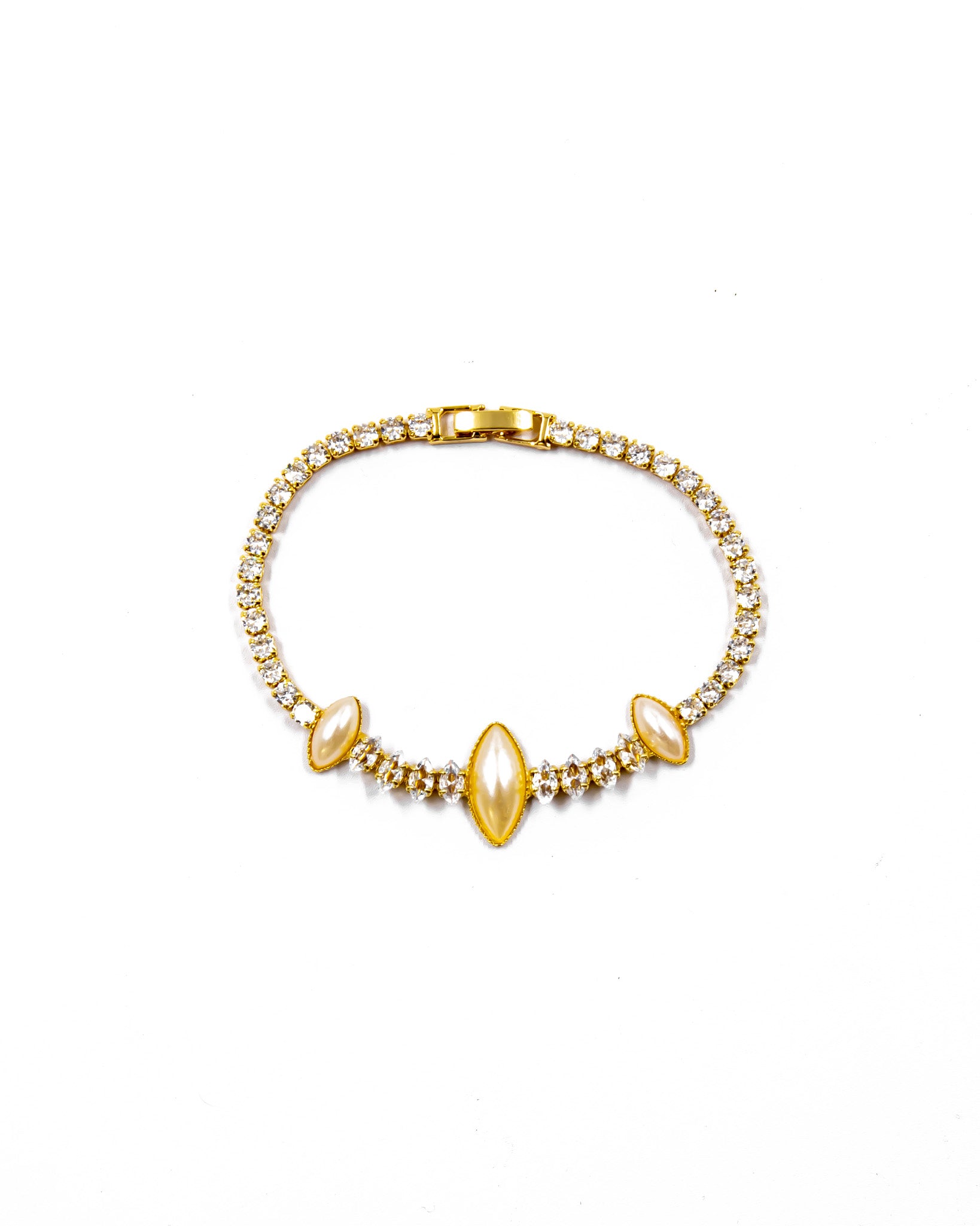 Pulsera dorada de piedras con piedra - M3 Oro Laminado