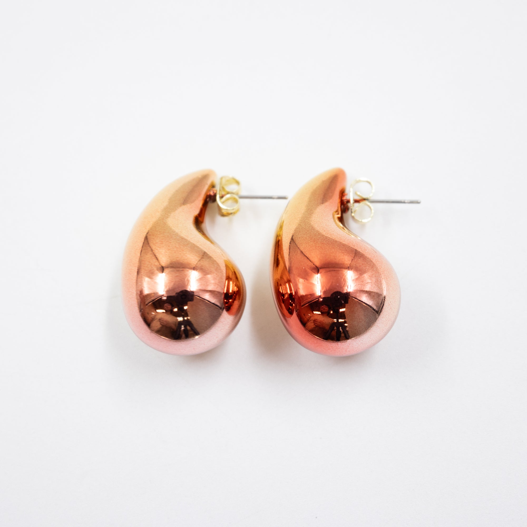 Aretes Grandes de colores M5 Oro Laminado