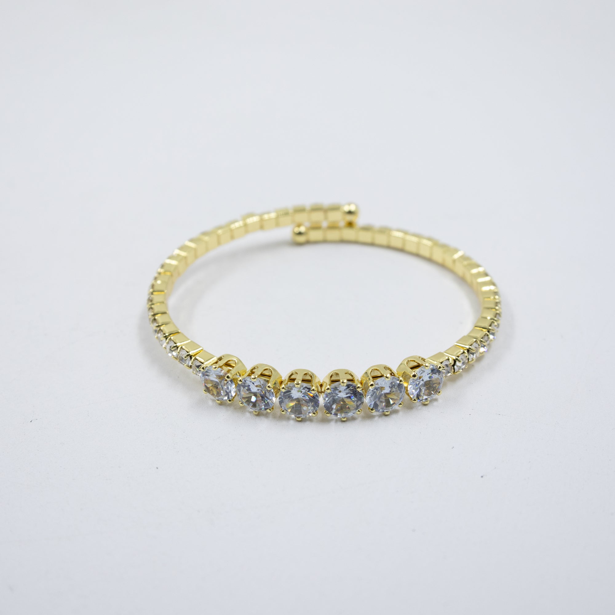 Pulseras Doradas con Piedras M6 Oro Laminado
