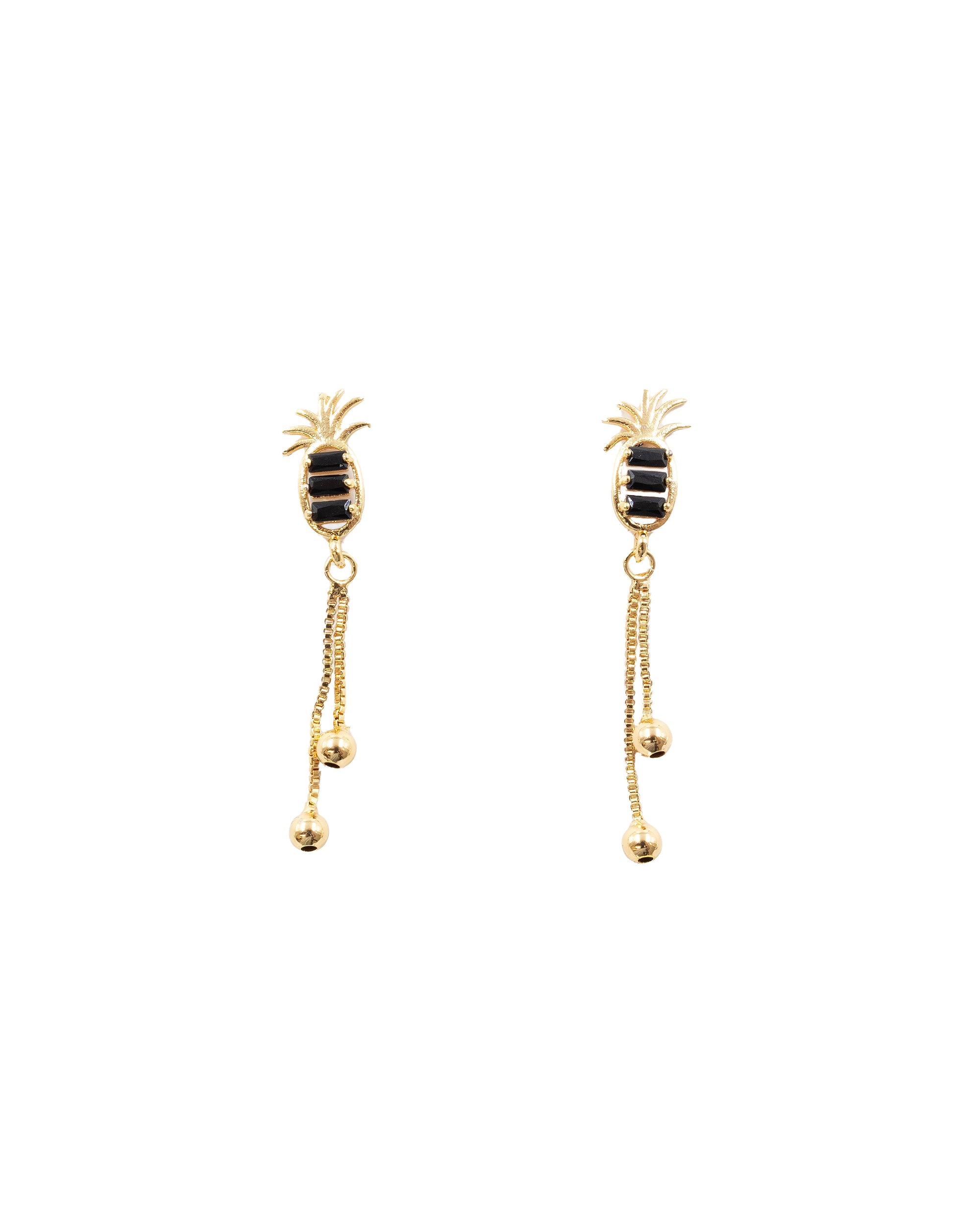 Aretes Dorados Largos M1 Oro Laminado