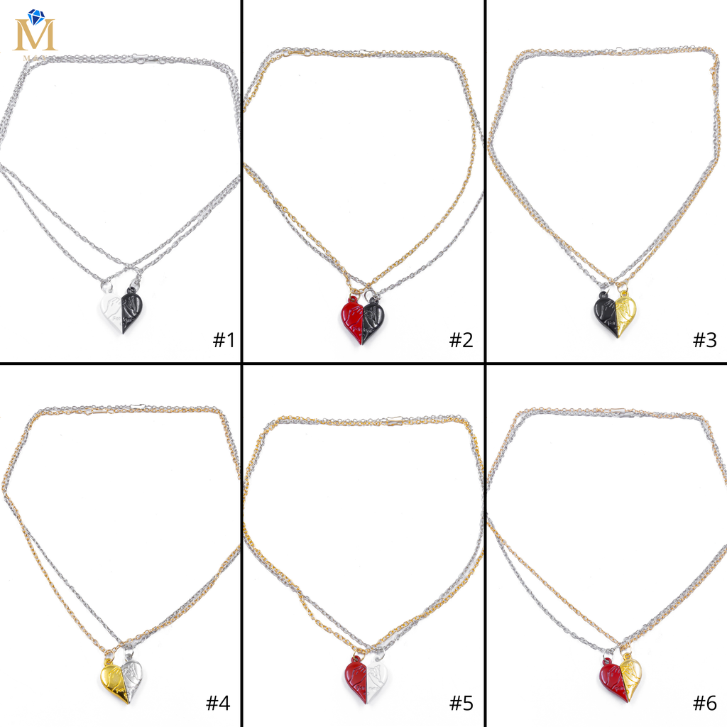 Collares en Pareja de corazón M4 Acero Inoxidable