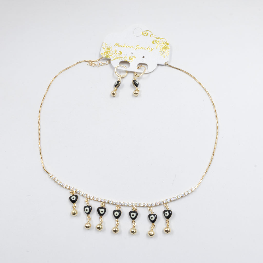 Conjunto Dorado de Ojo Turco M1 Oro Laminado