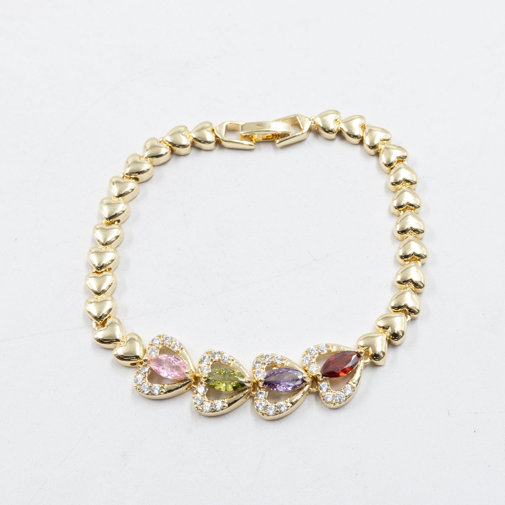 Pulseras Doradas con Piedras M2 Oro Laminado