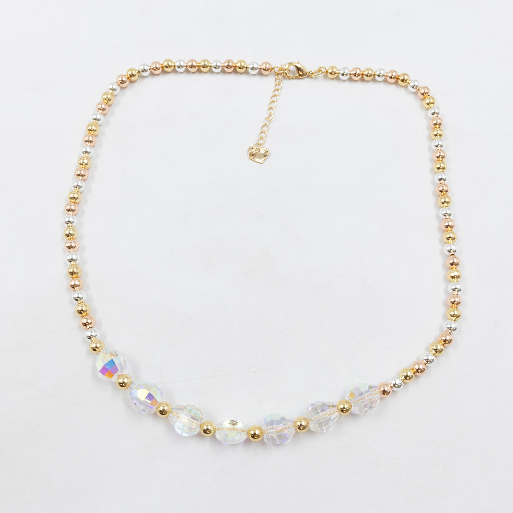 Collar Oro Florentino de Cuentas M3 Oro Laminado