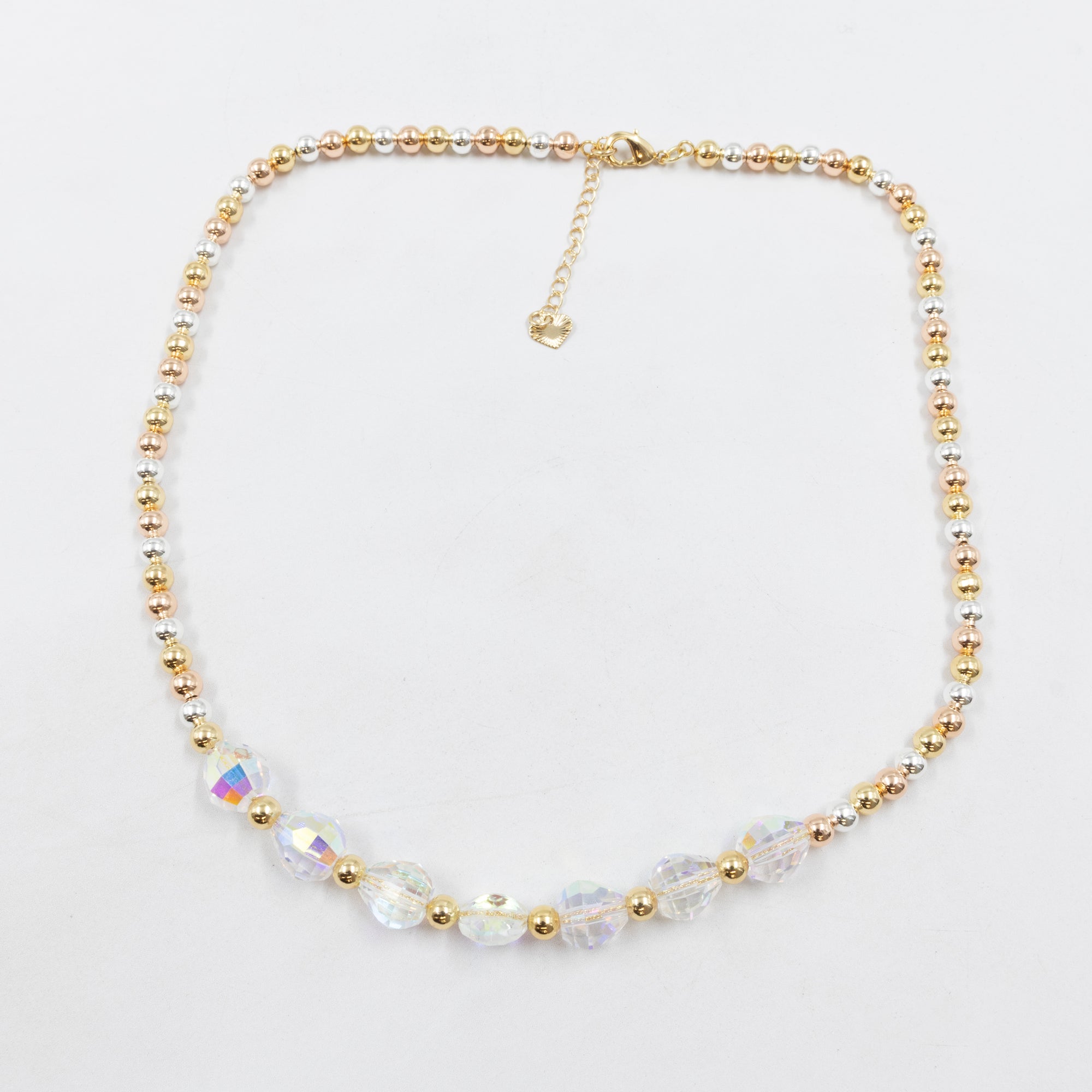Collar Oro Florentino de Cuentas M3 Oro Laminado