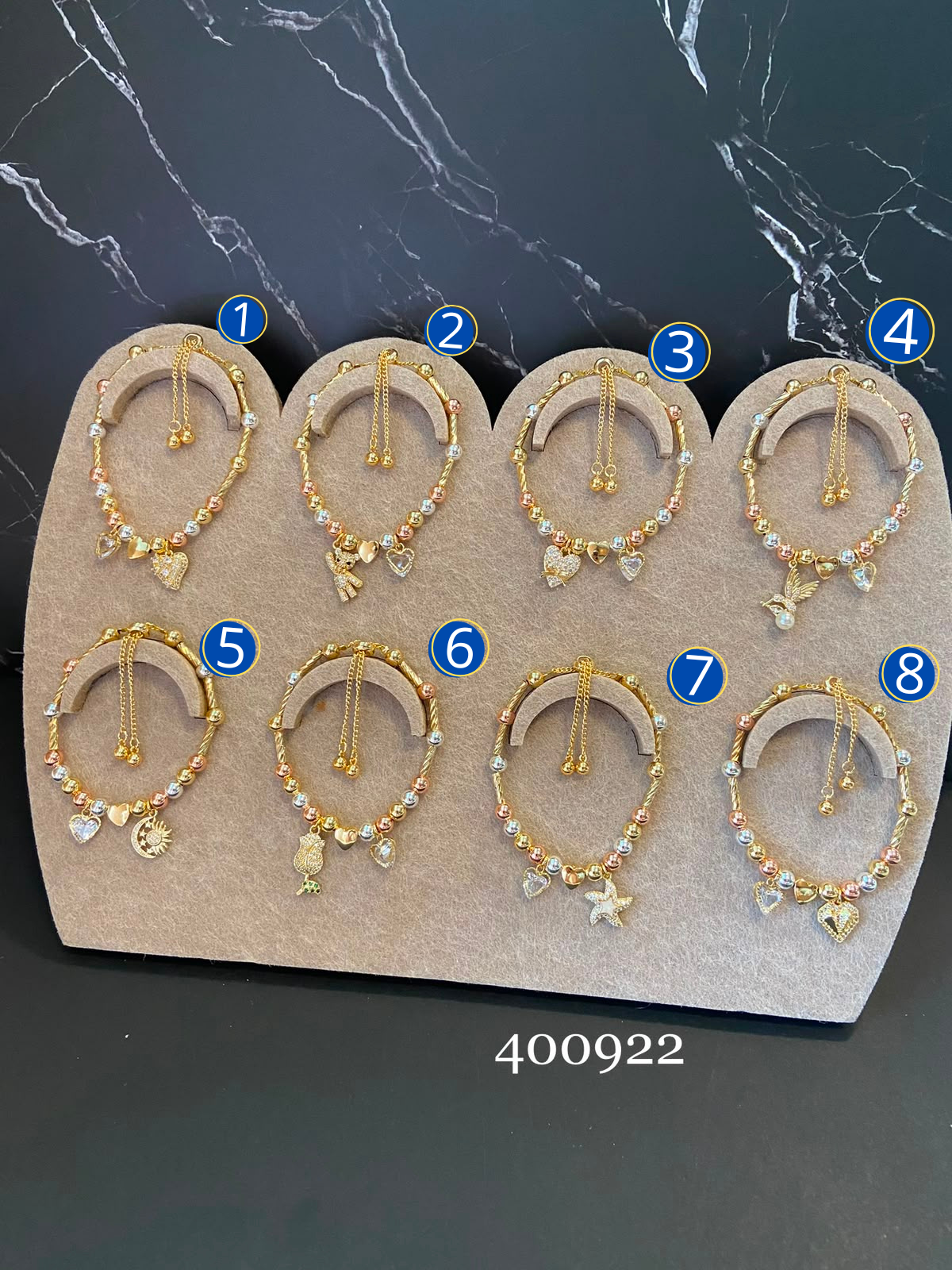 [12/SEPTIEMBRE/26] Pulseras Dorada con Dije M11 Oro Laminado
