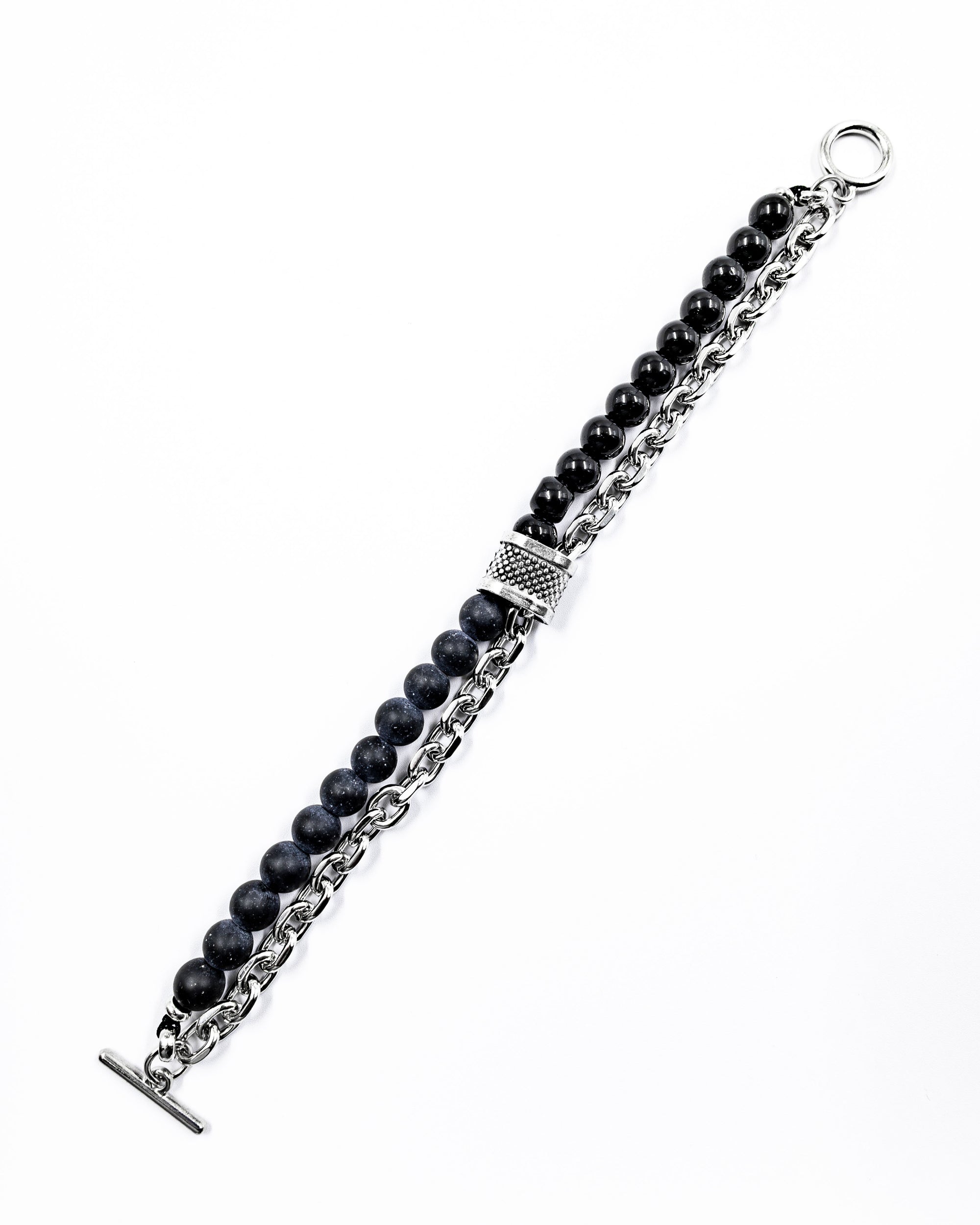 Pulsera de cuentas con Dije M6 Acero Inoxidable