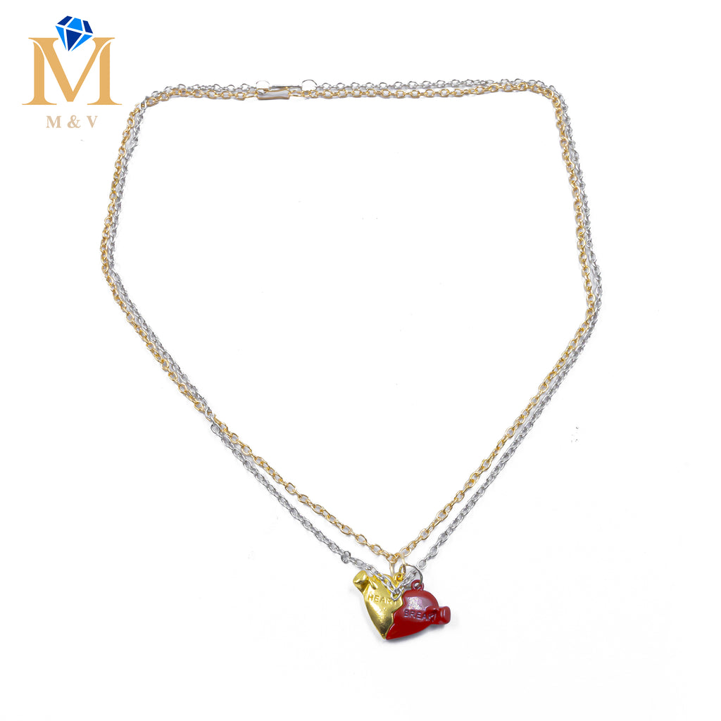 Collares en Pareja de corazón M3 Acero Inoxidable